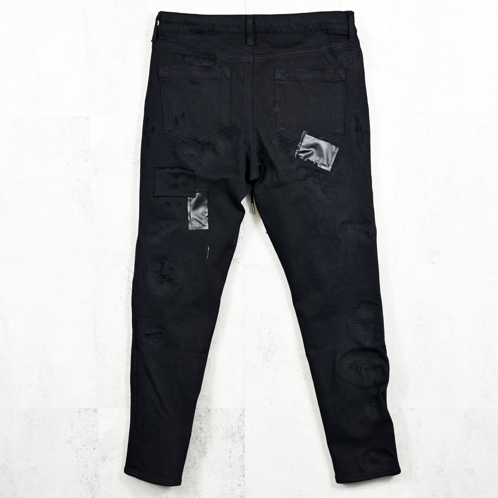 MICK DENIM JERSEY / BASIC-ST-020 / デニムジャージテーパードパンツ / ブラックリメイク (9月上旬入荷予定)