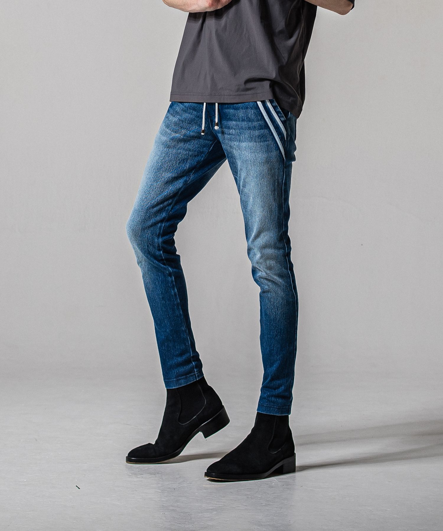 EX DENIM JERSEY EDGE PT / RC39-ST-014D / デニムジャージラインパンツ / ダークインディゴ (2月上旬入荷予定)