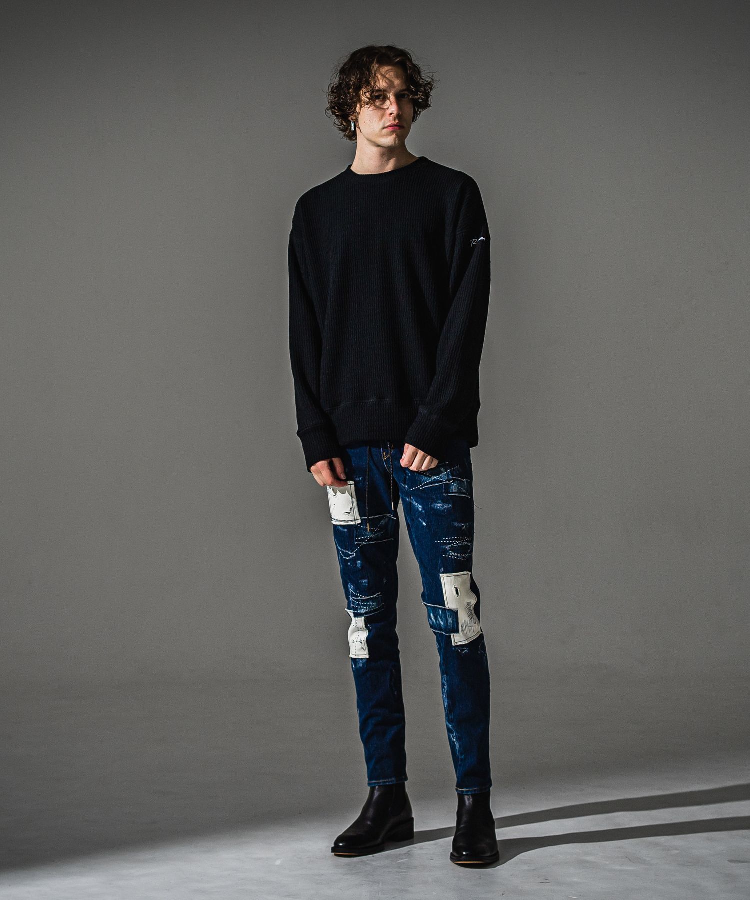 MICK DENIM JERSEY / BASIC-ST-020 / デニムジャージテーパードパンツ / ダークインディゴリメイク (9月上旬入荷予定)