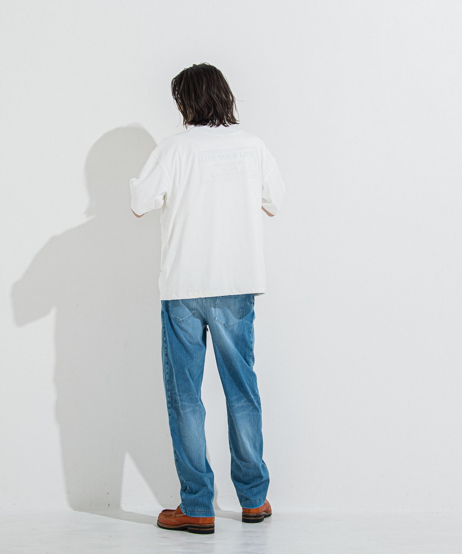 DENIM JERSEY WIDE PT / RC36-ST-016WTD / ライトオンスデニムジャージワイドパンツ / ライトインディゴ