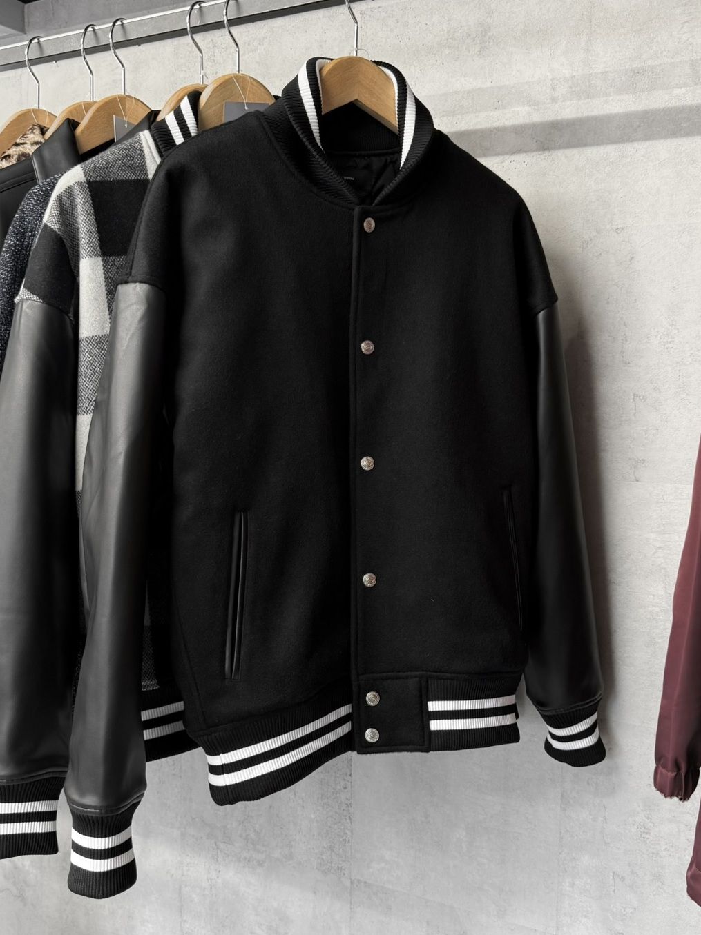 VARSITY JACKET / RC41-JK-008 / スタジャン / ブラック (10月下旬入荷予定)