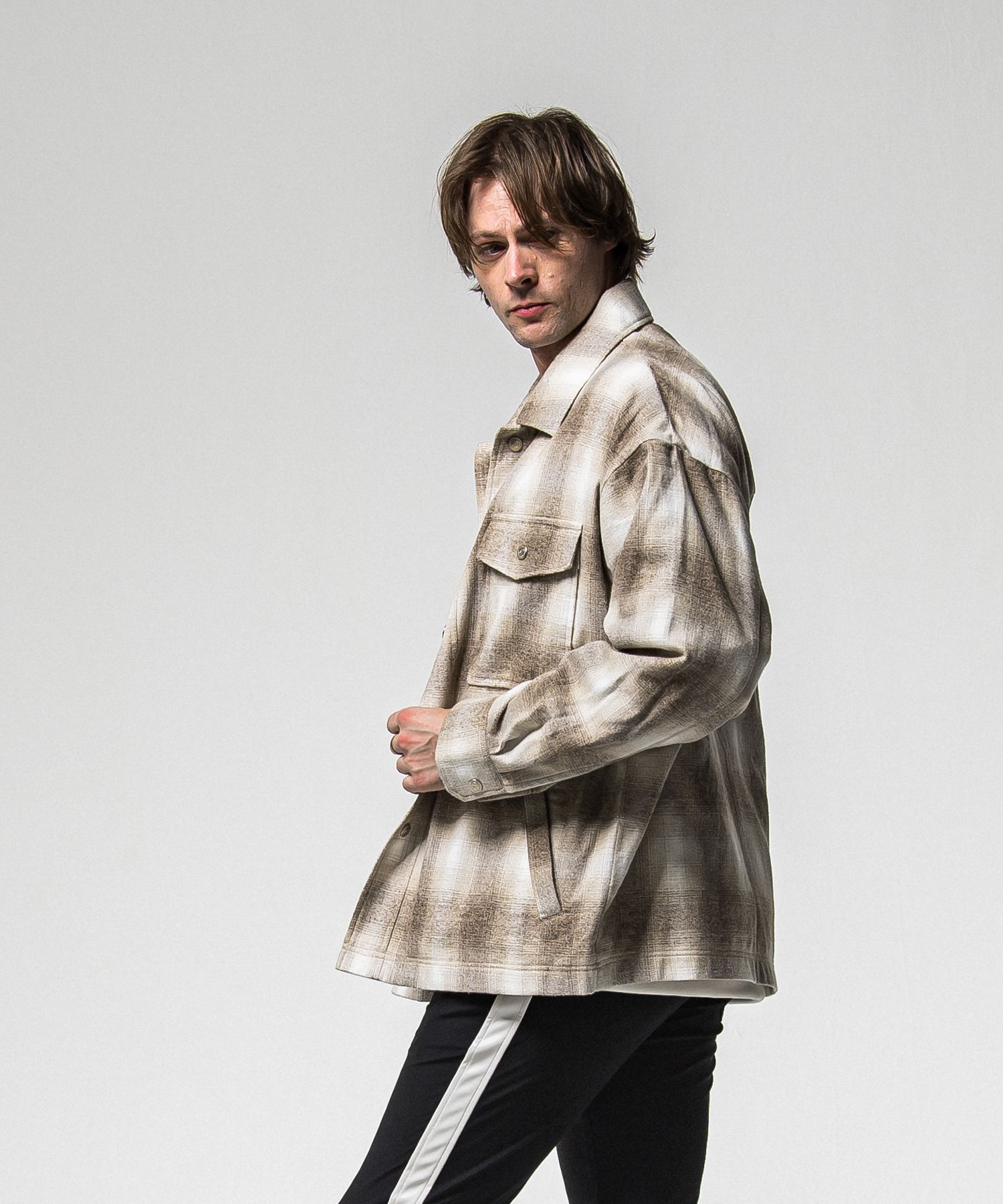FLANNEL CHECK JK / RC38-JK-007 / フランネルチェックCPOジャケット / ブラウン (10月中旬入荷予定)