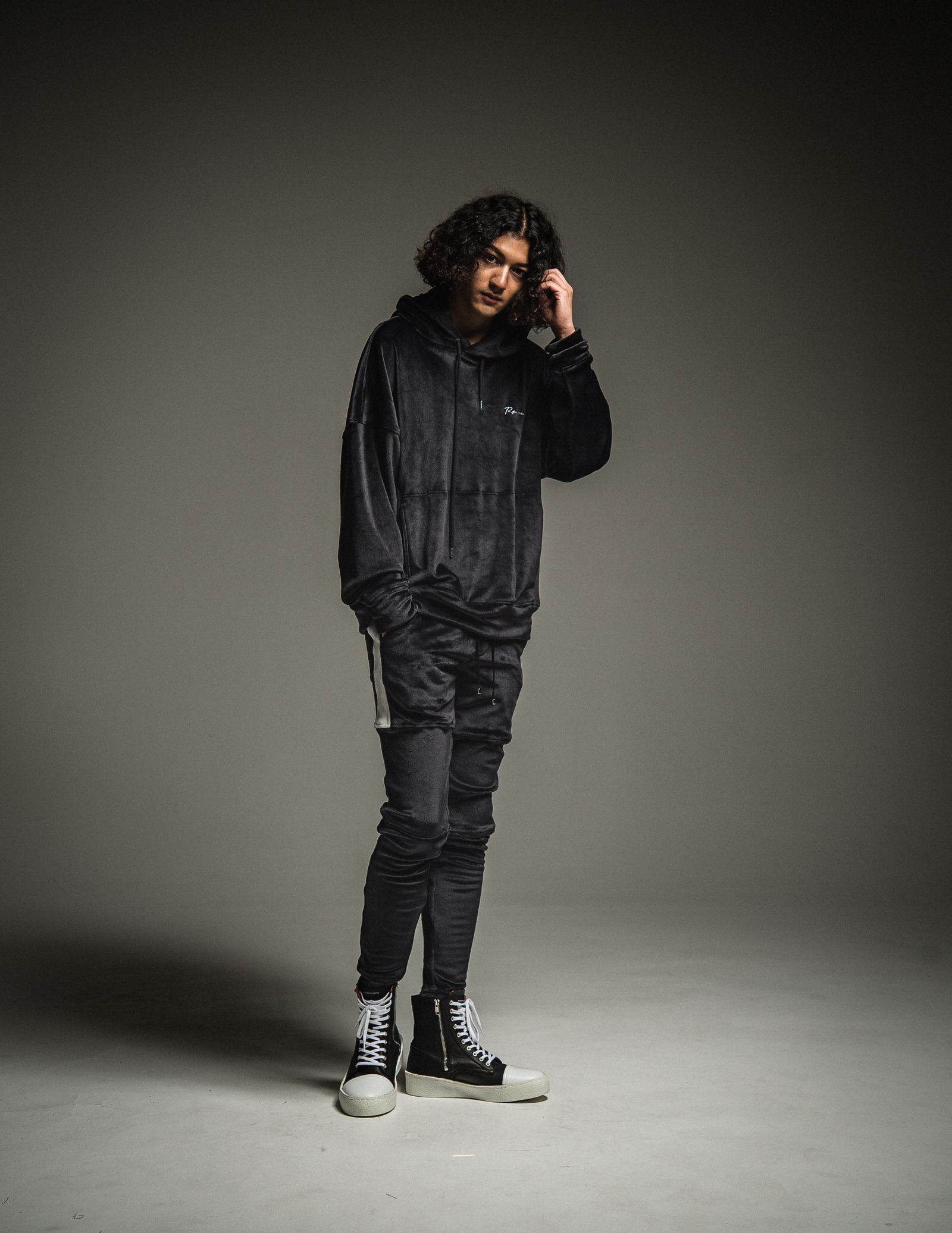 【RUDO掲載】 DOUBLE VELOURS FLEECE SLASH LINE PT / RC22-ST-012H / ベロアフリースラインパンツ