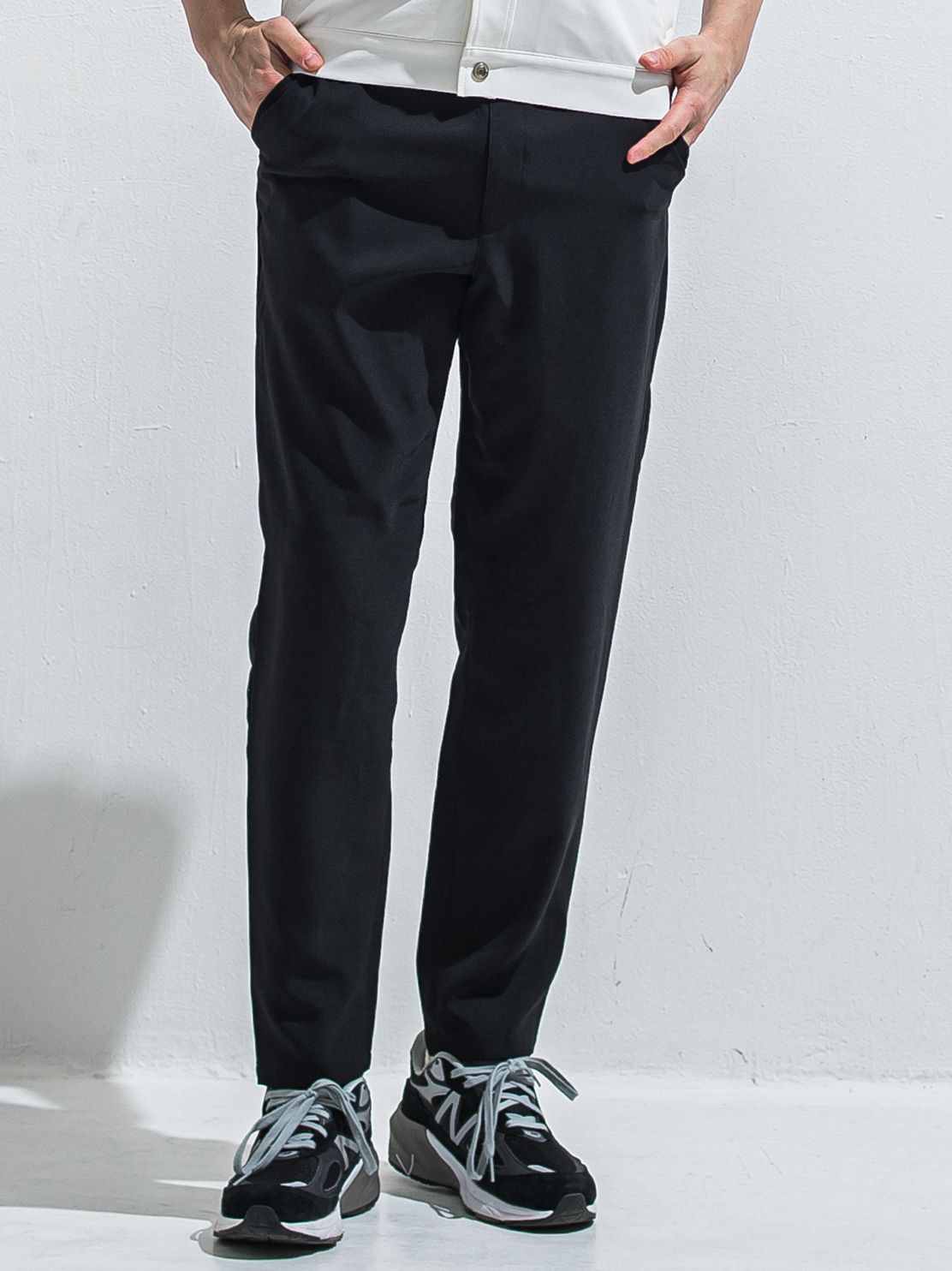 PAT WIDE EASY PANTS / RC40-ST-036BN / ワイドテーパードパンツ / ツイルブラック (4月中旬入荷予定)