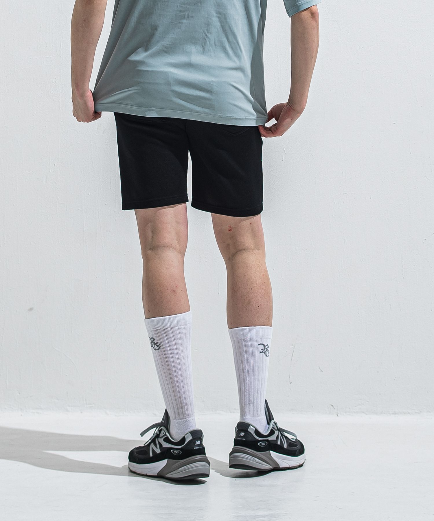 AZE SHORTS / RC40-HP-006 / 高機能畦編みショーツ / ブラック (5月下旬入荷予定)