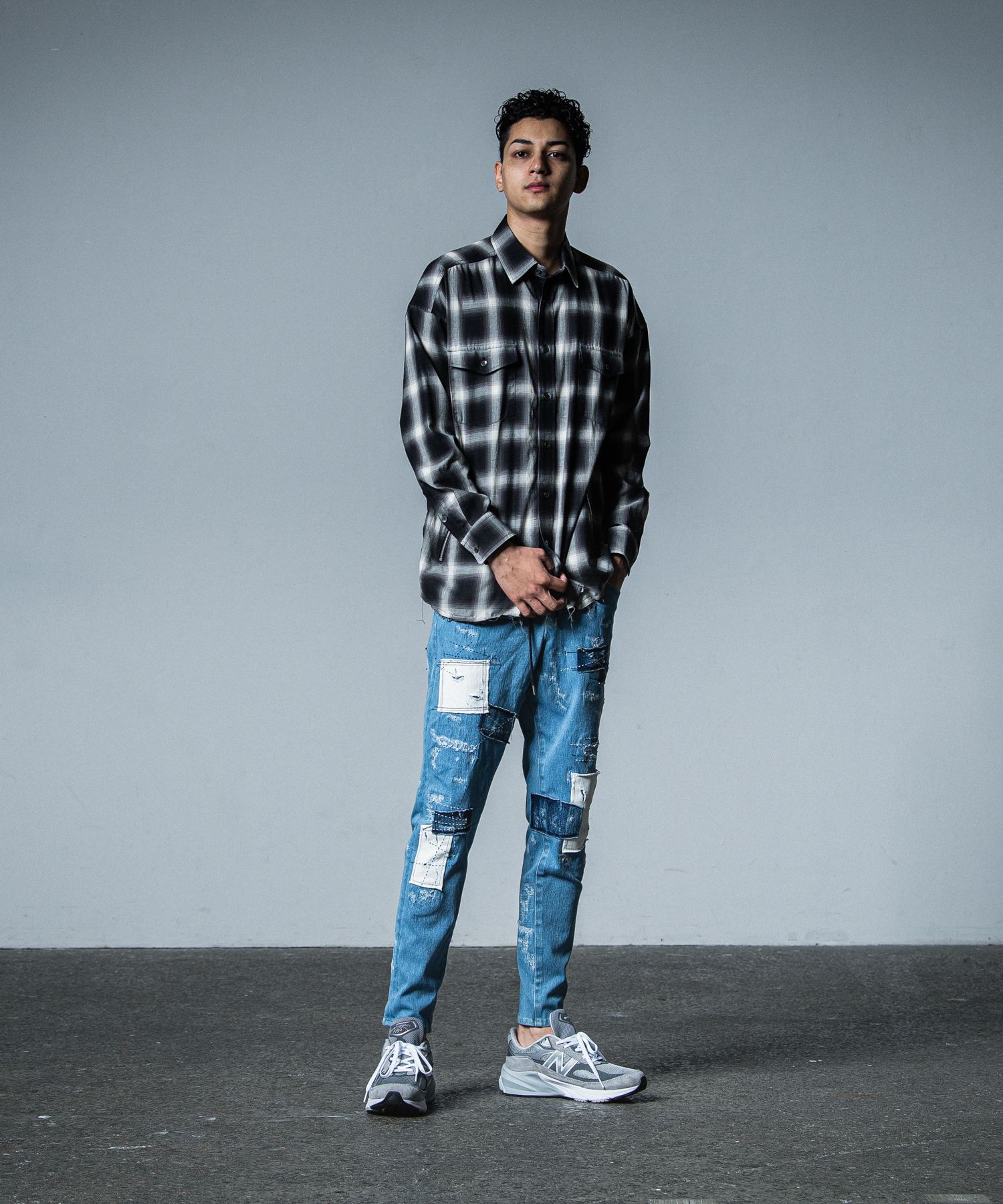 MICK DENIM JERSEY / RC33-ST-020 / デニムジャージテーパードパンツ / ライトインディゴリメイク