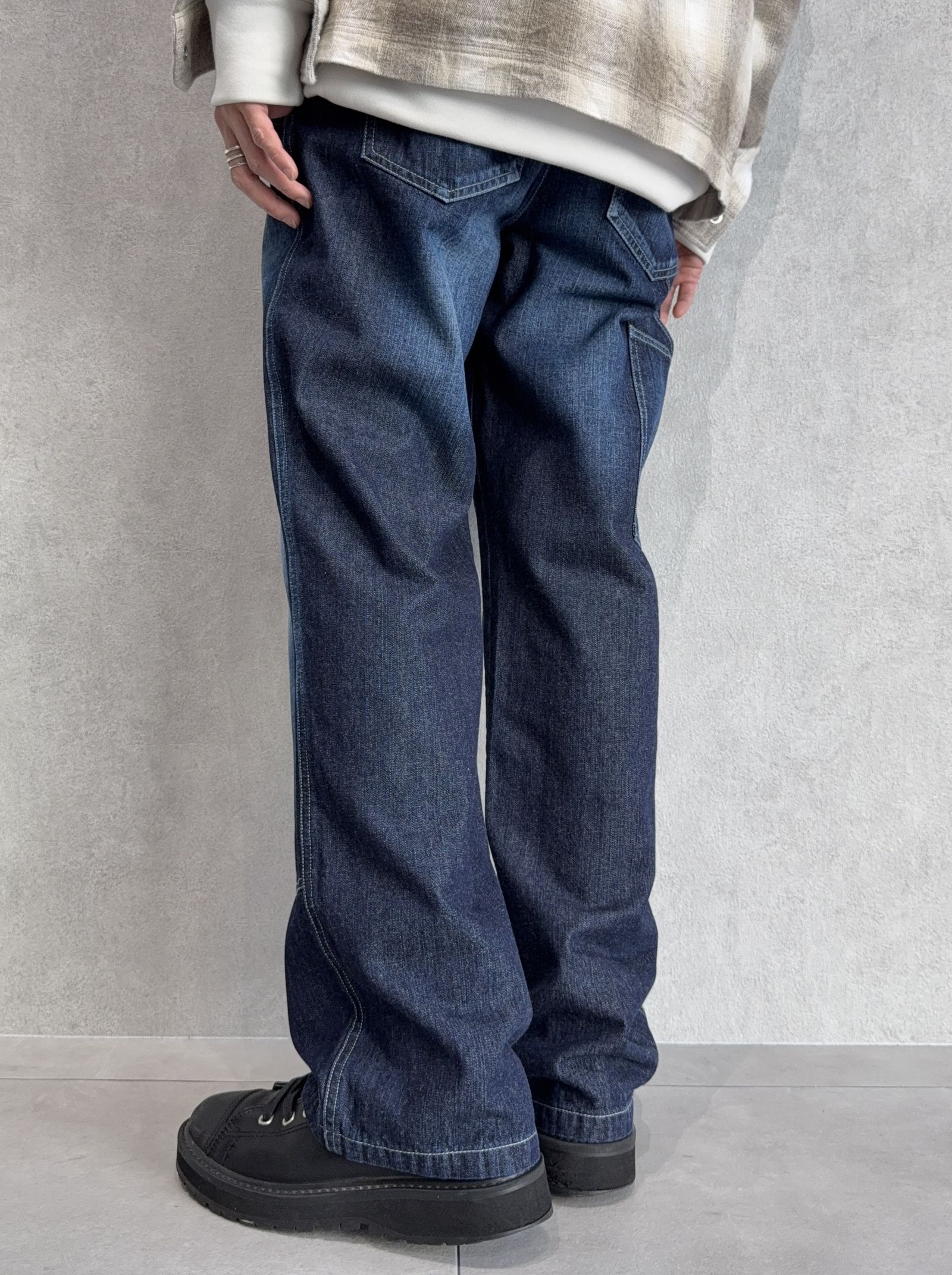 DOUBLE KNEE PT / RC39-ST-041 / ダブルニーワイドデニムパンツ / ダークインディゴ