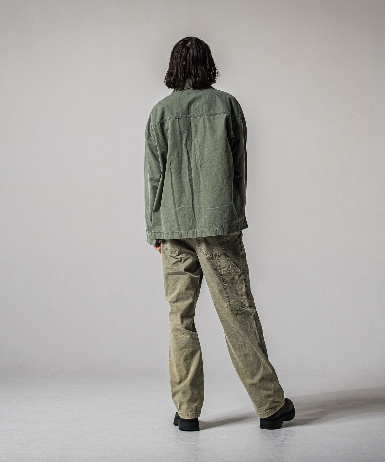 DOUBLE KNEE PT / RC39-ST-041 / ダブルニーワイドデニムパンツ / ダックカーキ (3月中旬入荷予定)