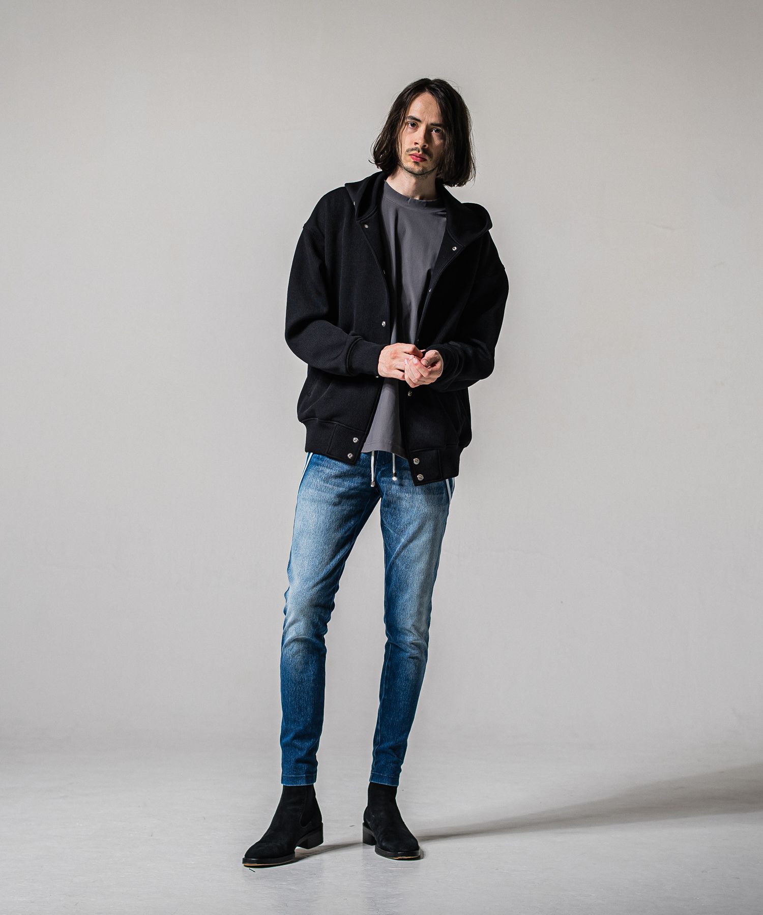 EX DENIM JERSEY EDGE PT / RC39-ST-014D / デニムジャージラインパンツ / ダークインディゴ (2月上旬入荷予定)