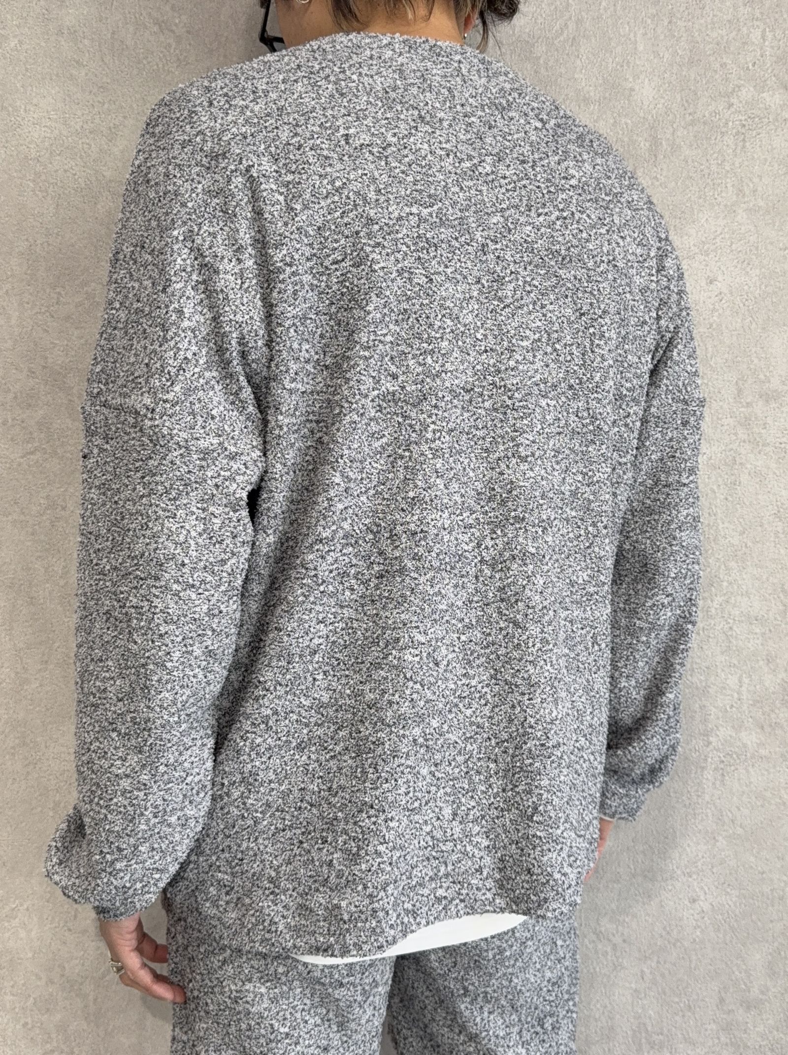 MOLE YARN PILE C/D / RC35-C-004 / モールパイルカーディガン / グレー