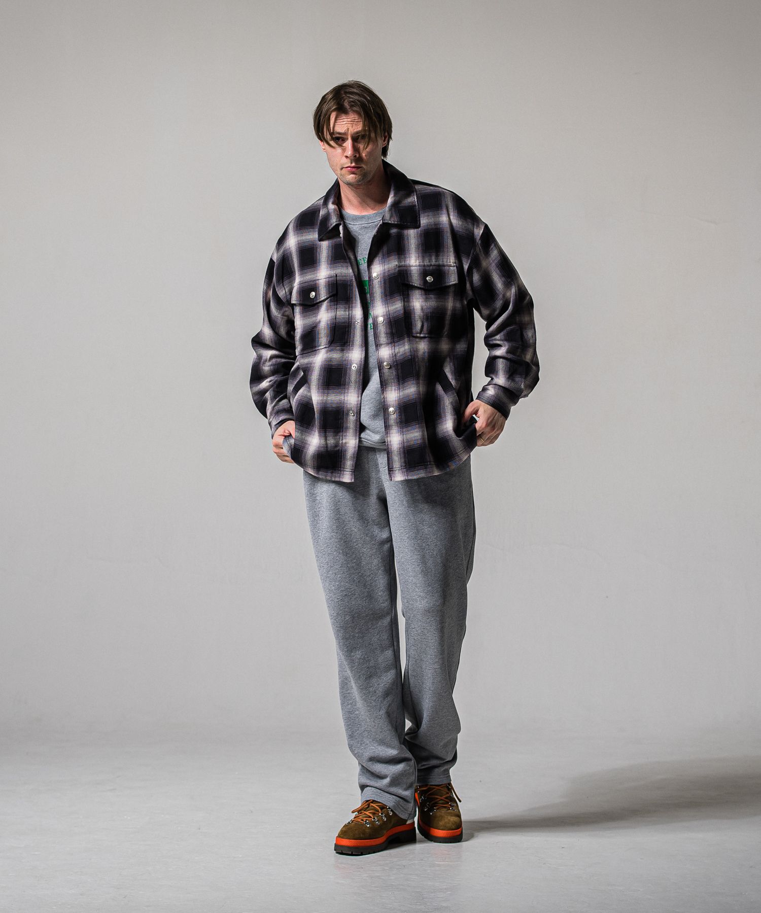 50S CHECK JK / RC39-JK-007C / チェックシャツジャケット / ブラック (2月中旬入荷予定)