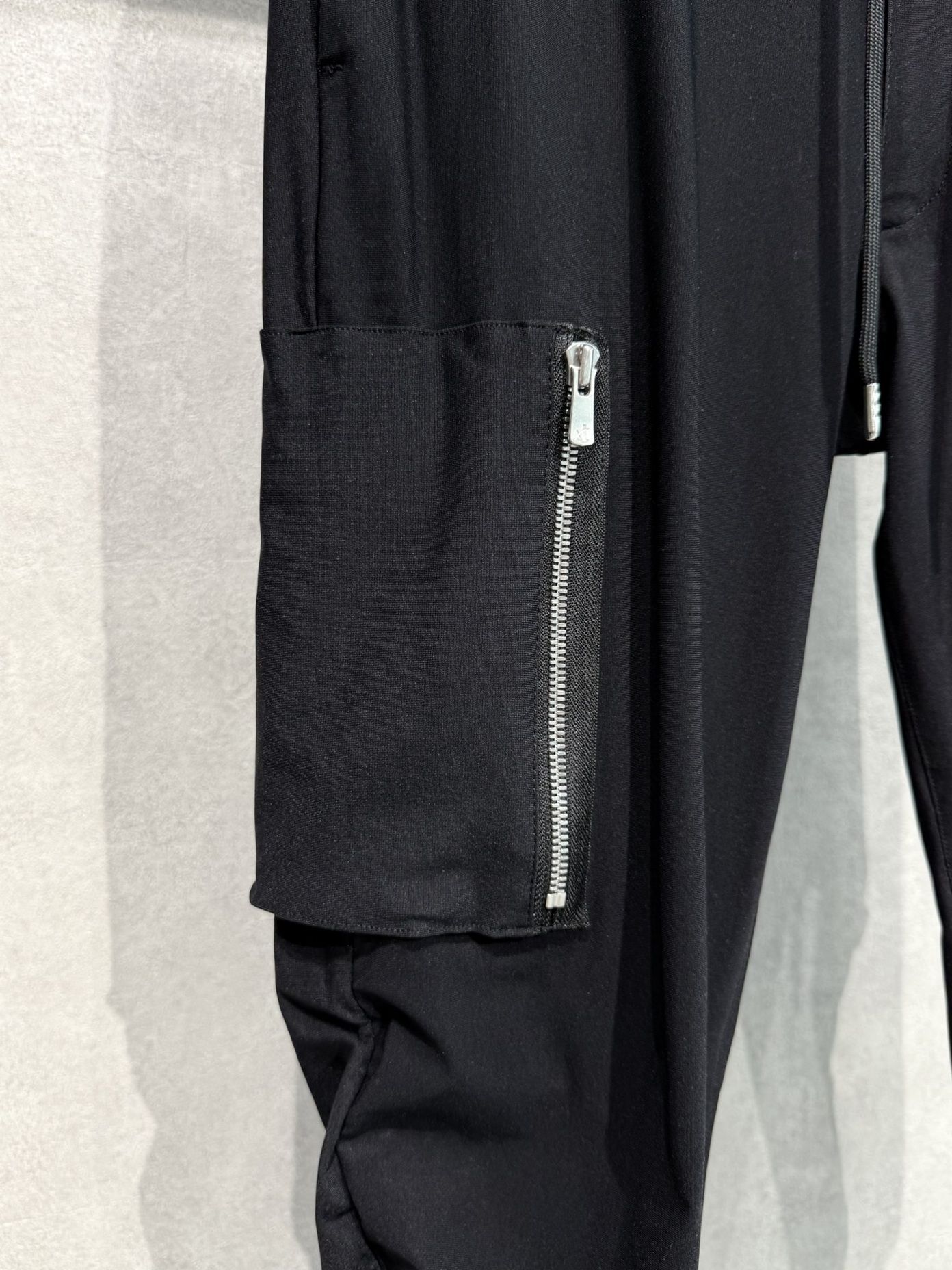 DAVID NYLON CARGO PANTS / RC36-ST-040 / ミリタリーナイロン裾ゴムカーゴパンツ / ブラック