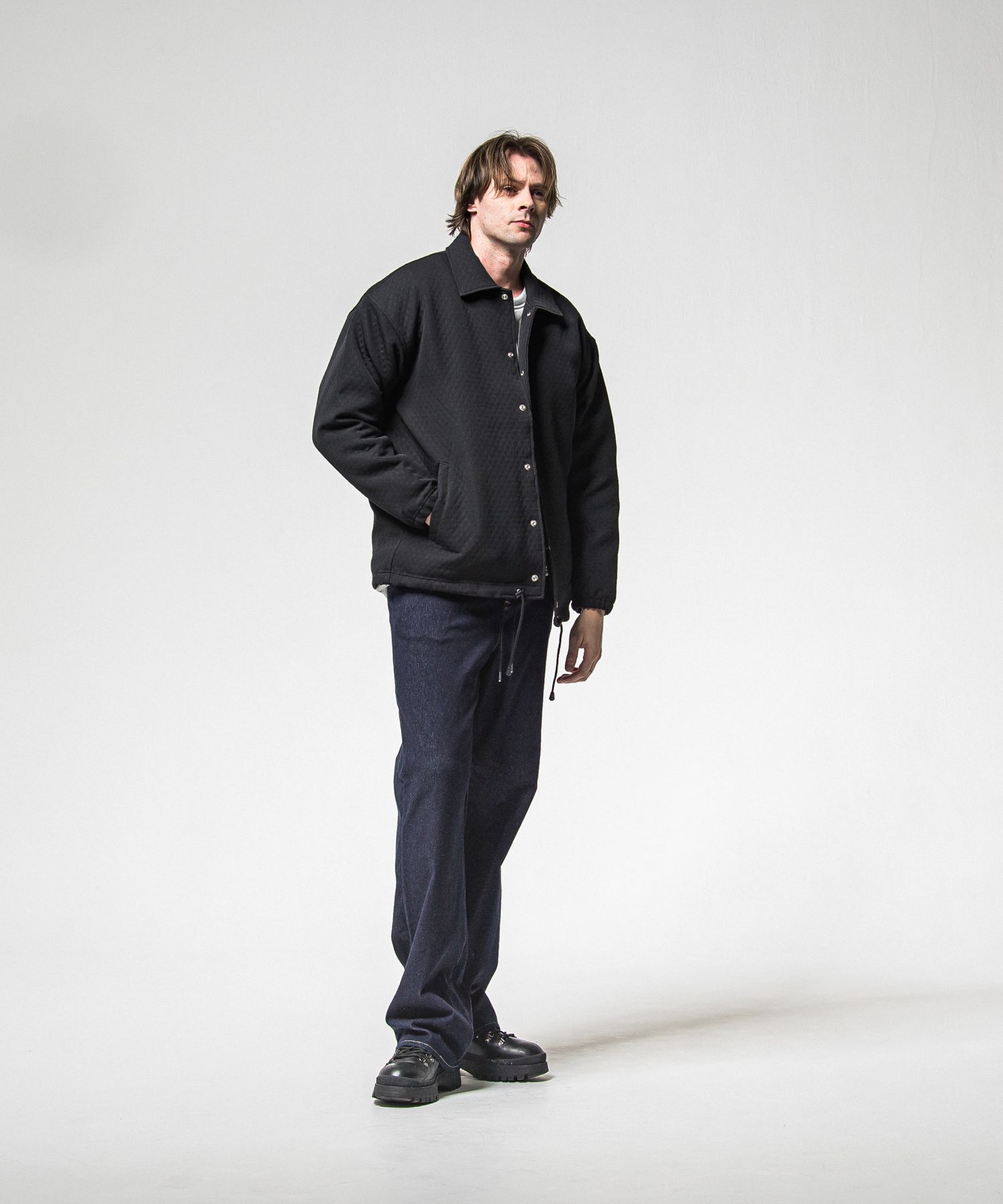 FUR COACH JK / RC38-JK-005 / キルティングファーコーチジャケット / ブラック (11月中旬入荷予定)