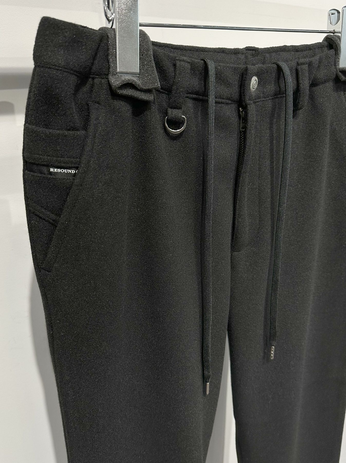 PAT WIDE EASY PANTS / RC33-ST-036BN / ワイドテーパードパンツ / ブラックメルトン