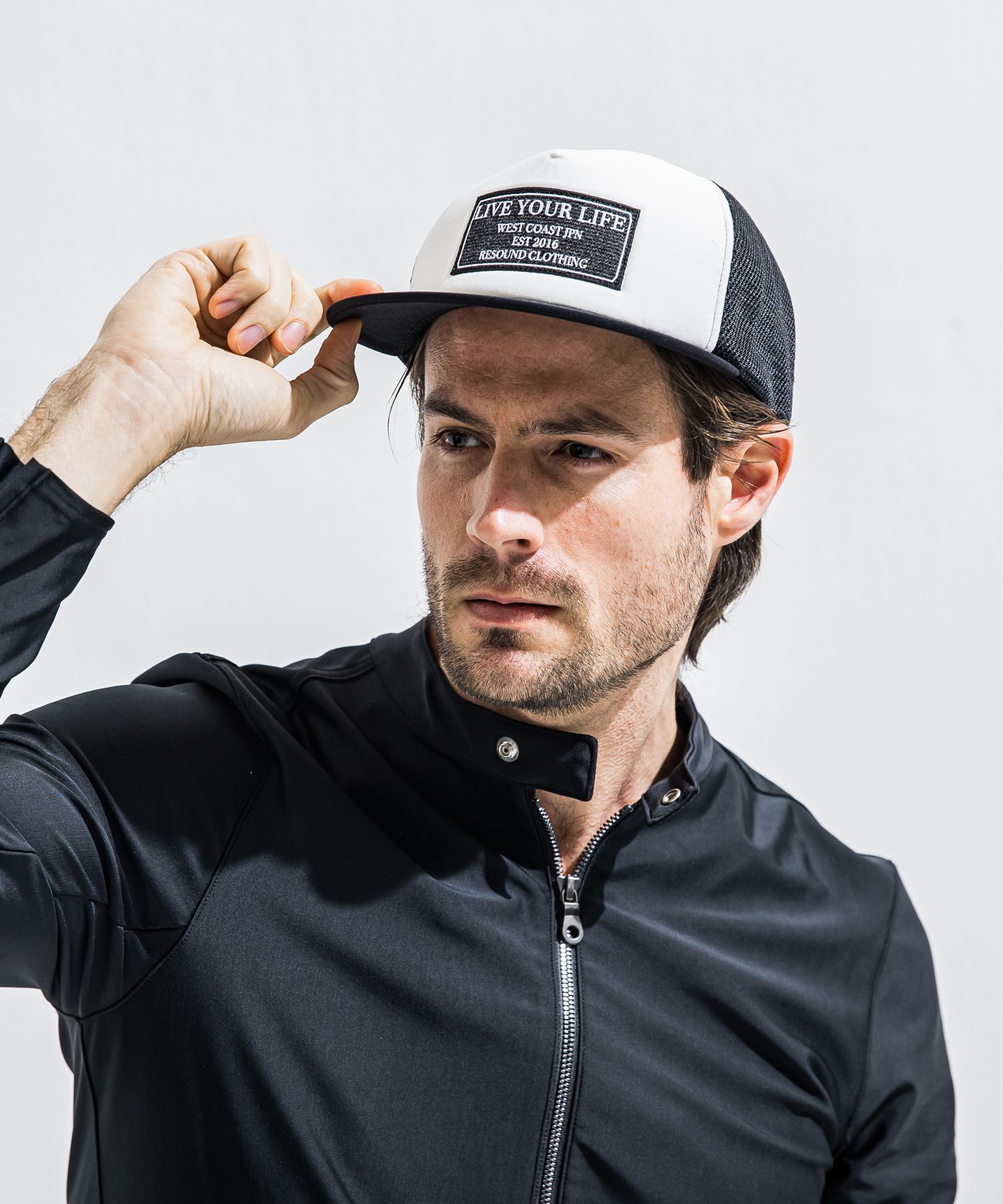 LIVE MESH CAP / RC40-CAP-001 / ロゴワッペンメッシュキャップ / ブラック×ホワイト (5月上旬入荷予定)