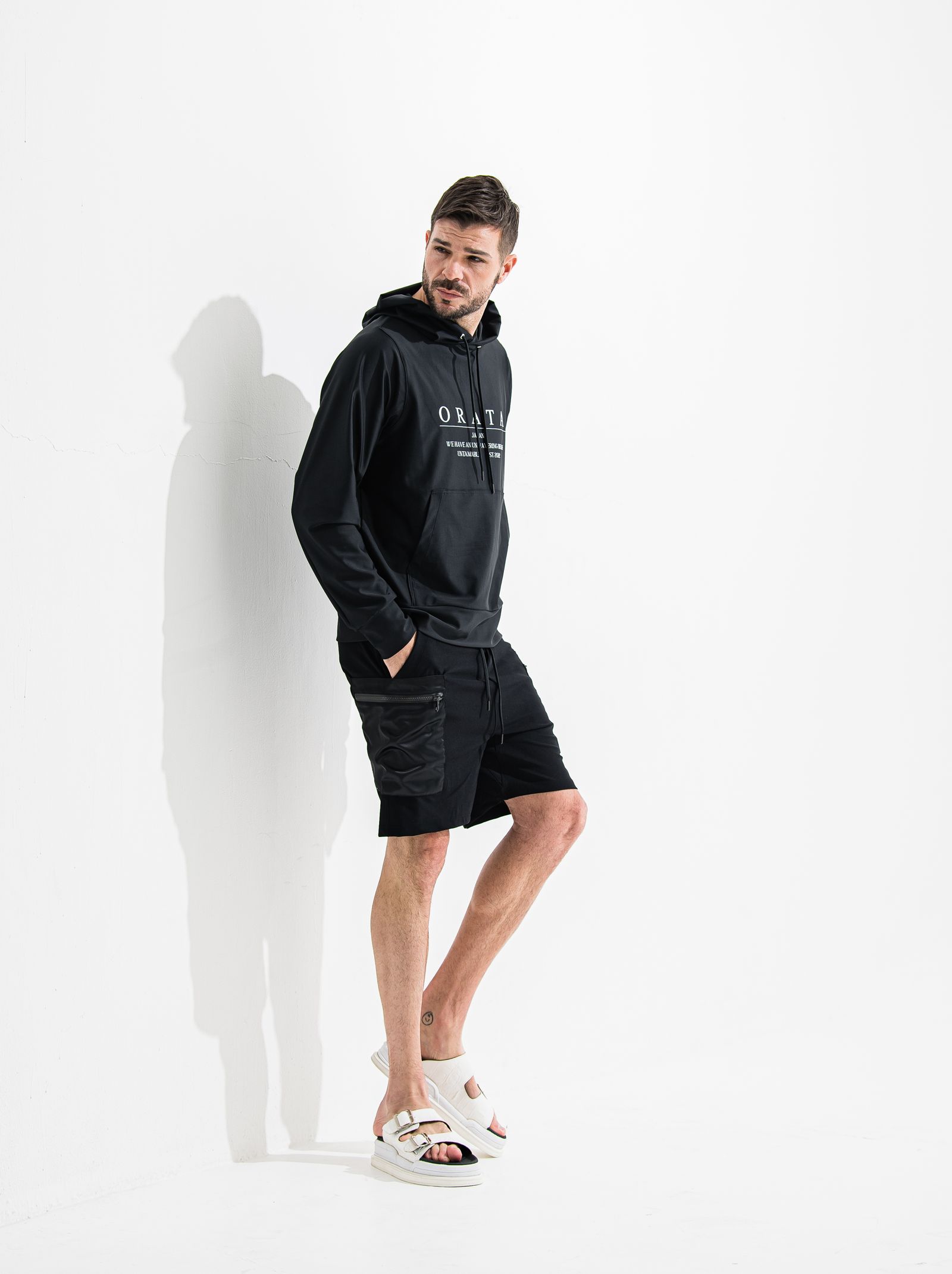 RUSH PULLOVER HOODIE / OR2-C-001  / ラッシュガードプルオーバーパーカー / ブラック (7月中旬入荷予定)