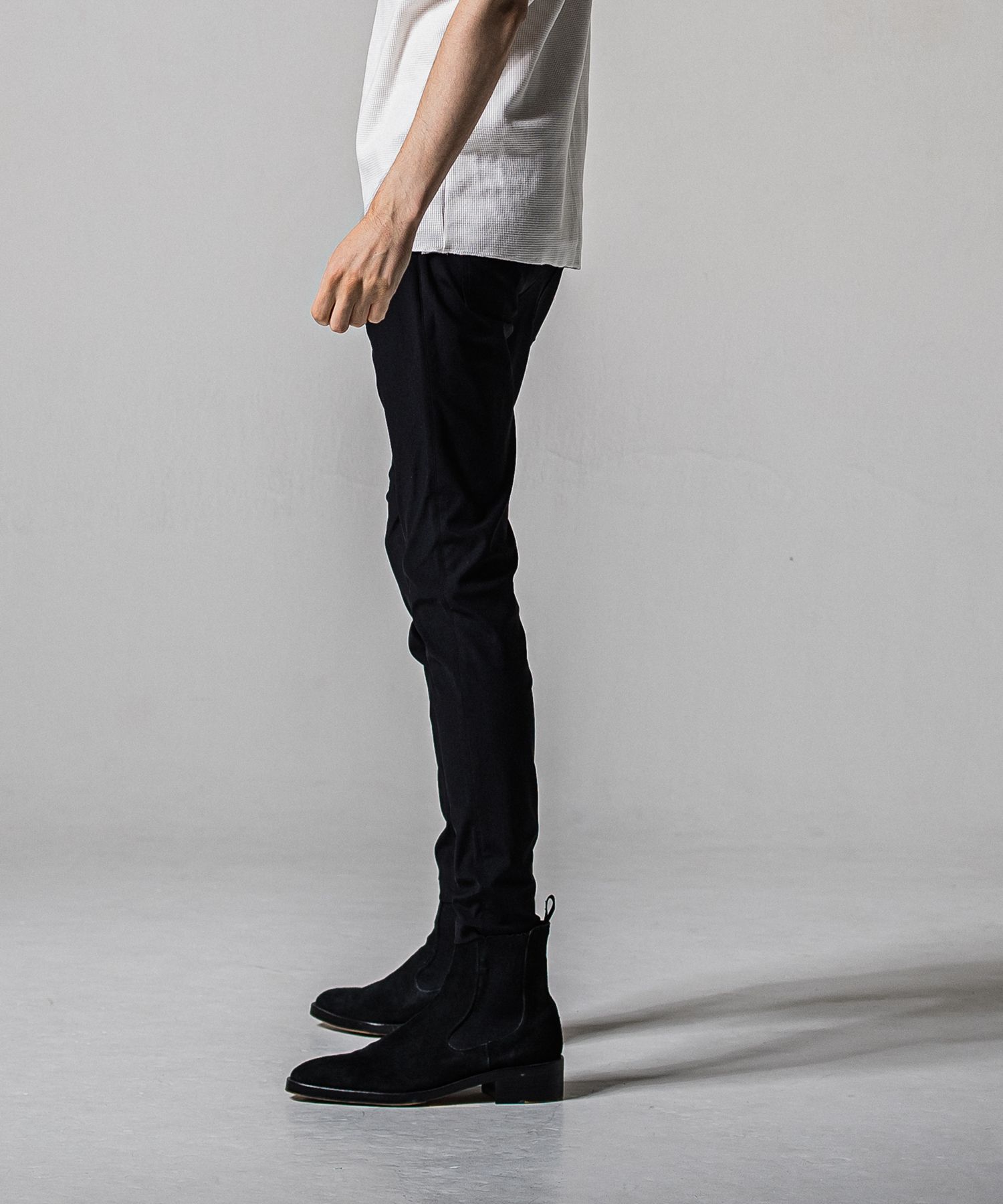 CHRIS EASY TUCK PANTS / RC39-ST-016T / ナイロンイージータックパンツ / ブラック (3月上旬入荷予定)