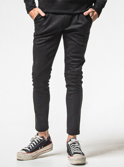 CHRIS EASY SUEDE TUCK  PANTS / RC38-ST-016T / スエードイージータックパンツ / ブラック (1月上旬入荷予定)
