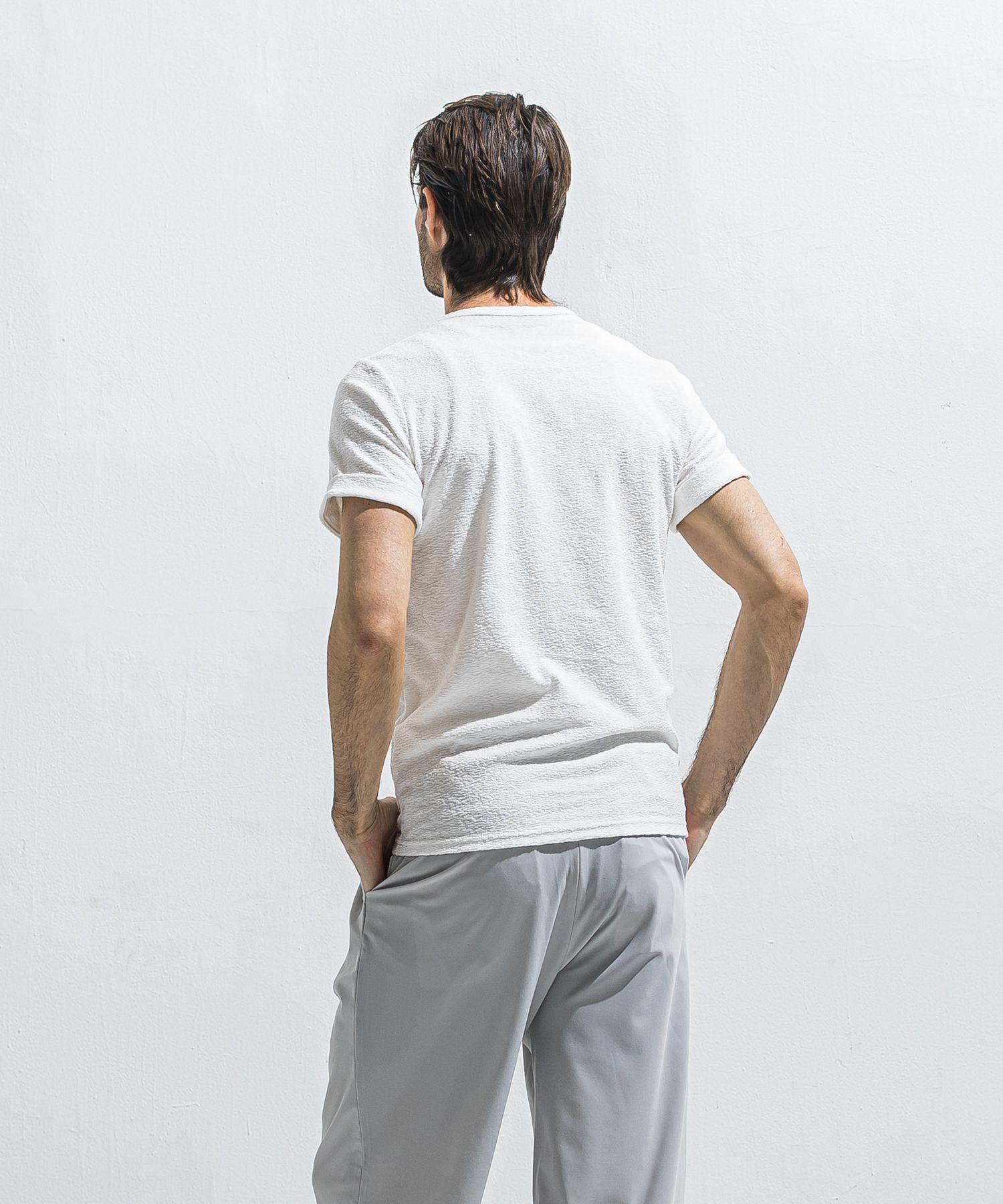 PILE ROLL UP TEE / RC40-T-001 / パイルロールアップTシャツ / ホワイト (4月中旬入荷予定)