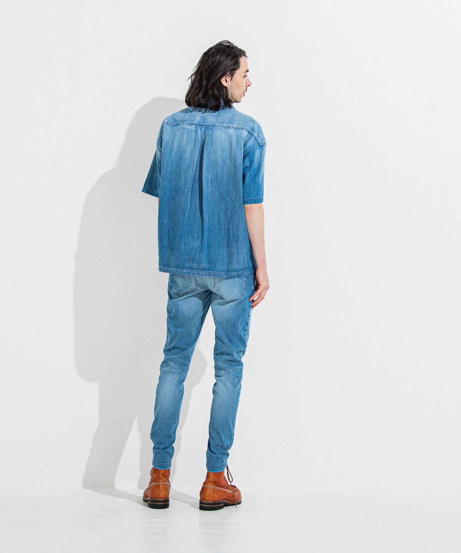 DENIM JERSEY CHRIS EASY TUCK PT / RC36-ST-016TD / ライトオンスデニムジャージイージータックパンツ / ライトインディゴ