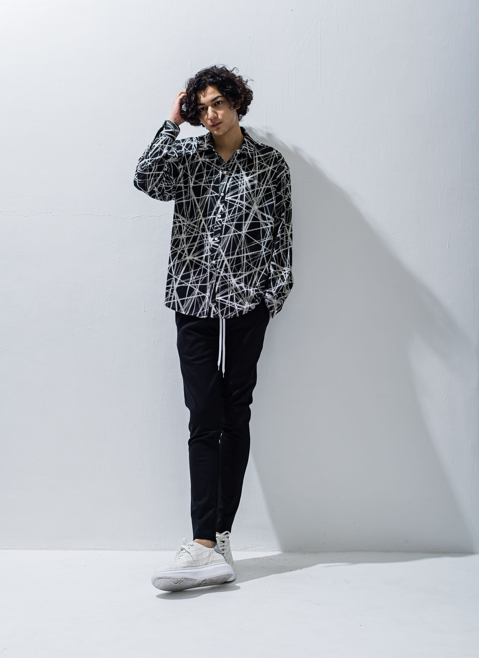 JACK SHIRTS / RC28-SH-001 / オーバーサイズシャツ / ブラック×ホワイト