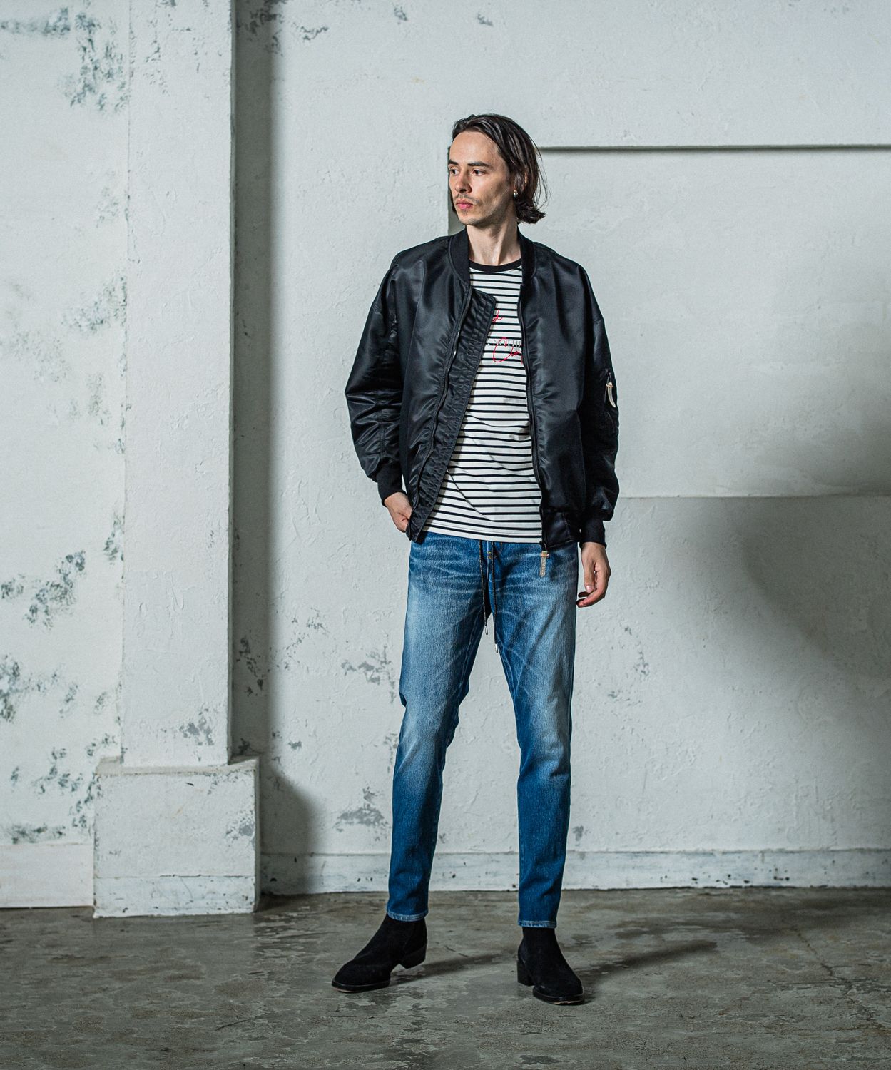 MICK DENIM JERSEY / RC35-ST-020 / デニムジャージテーパードパンツ / インディゴユーズド