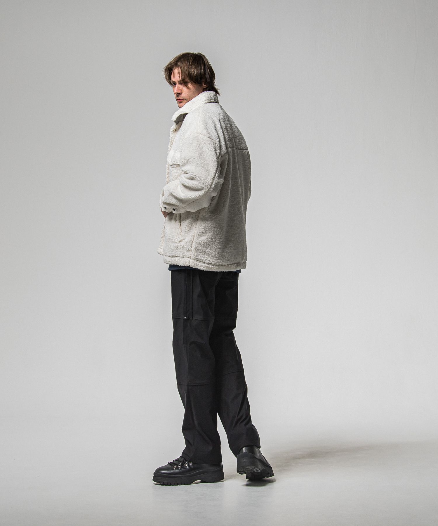 JOHNSON LINE HEAT WIDE TUCK PANTS / RC38-ST-009HWT / 裏起毛ジョンソンラインワイドタックパンツ / ブラック×ブラック (10月下旬入荷予定)