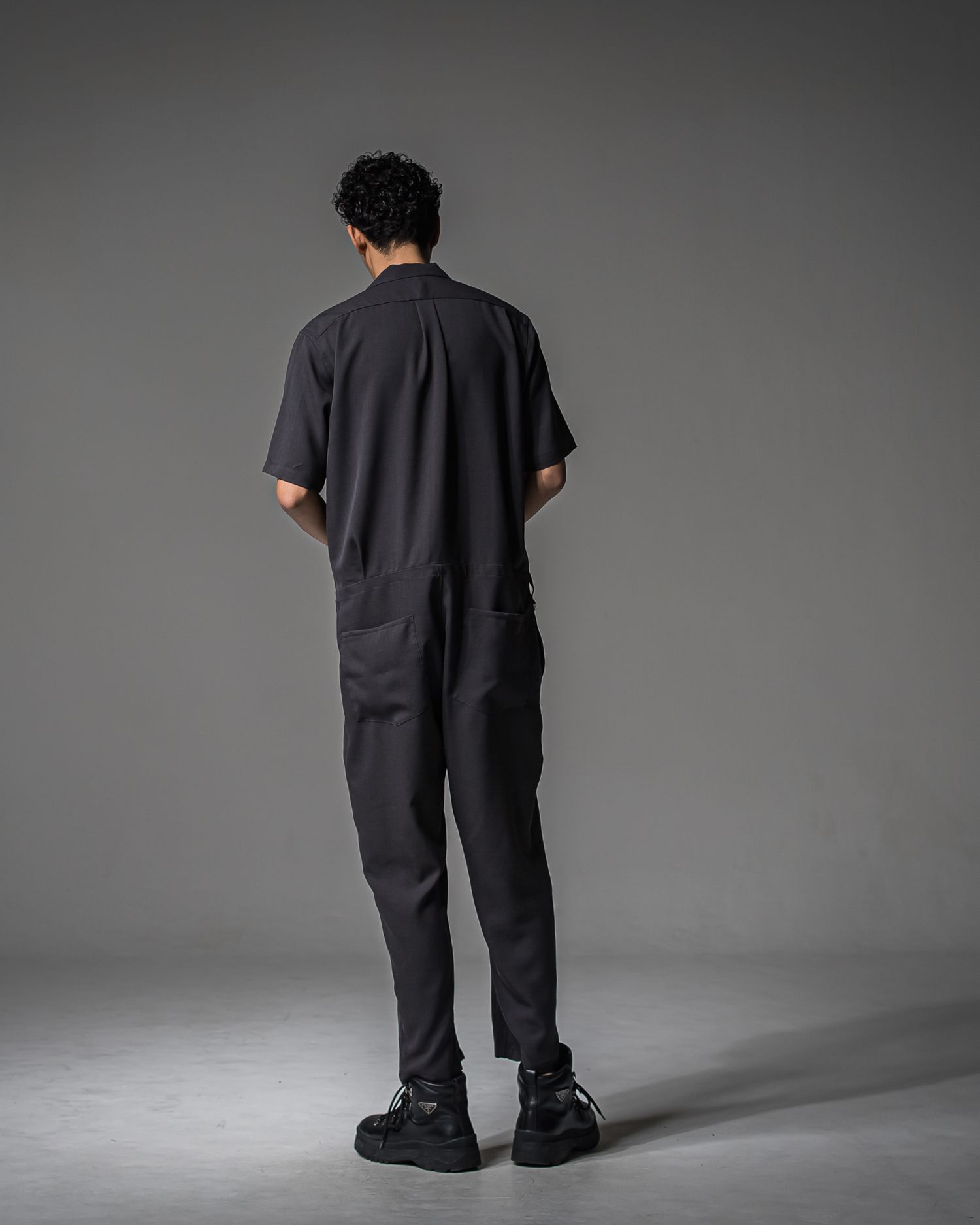 RAGE TWILL HALF ALL IN ONE / DP1-TN-001 / 半袖シャツオールインワン / チャコール (3月中旬入荷予定)