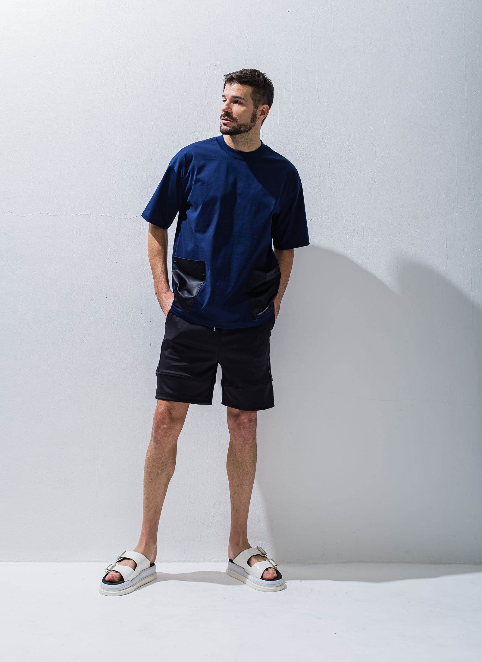 SIDE POCKET OVER TEE / RC28-T-005 / サイドポケットビッグTシャツ / ネイビー