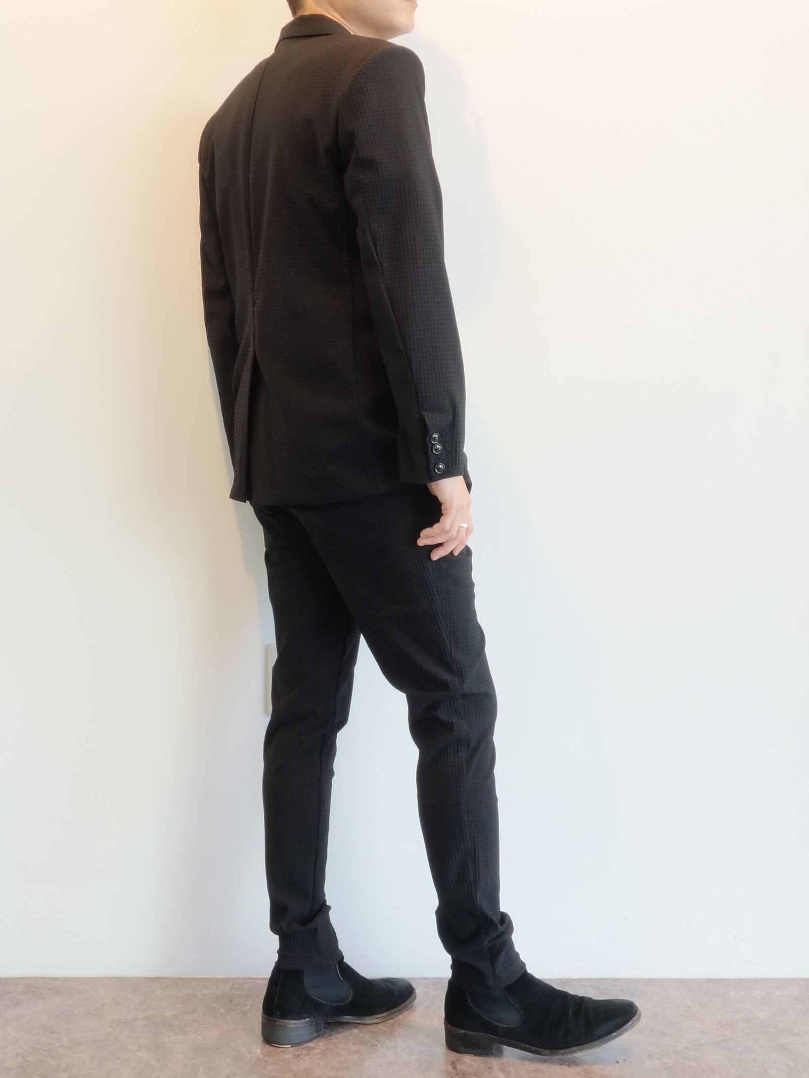 RIP ALBERT JACKET / RC25-JK-002 / リップルテーラードジャケット / ブラック