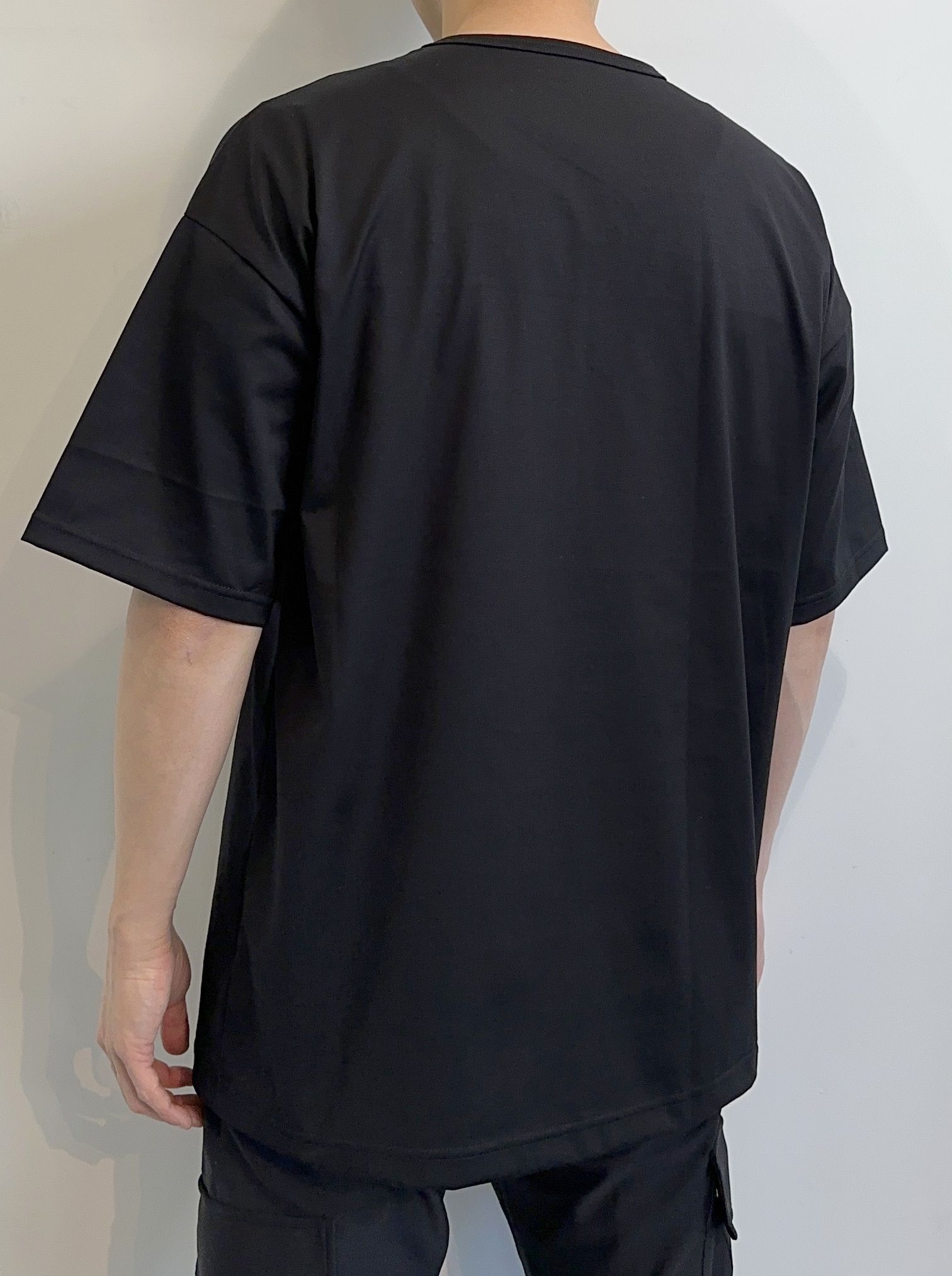 R CHENILLE LOOSE TEE / RC27-T-004 / 刺繍ワッペンビッグTシャツ / ブラック※