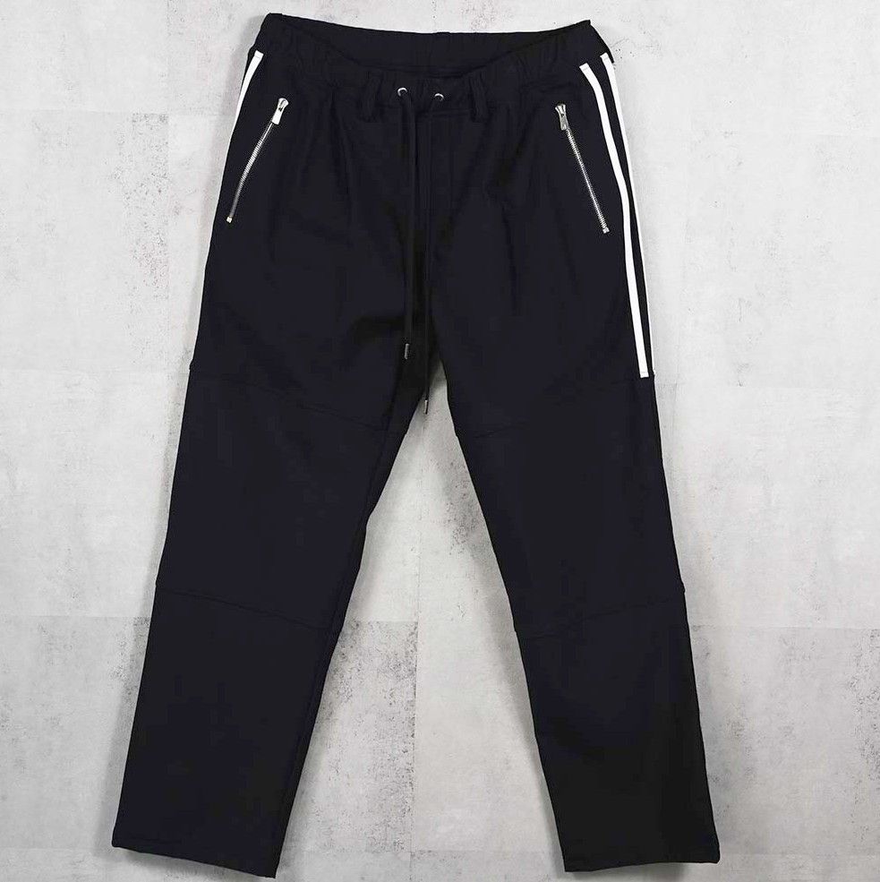JOHNSON LINE HEAT WIDE TUCK PANTS / RC38-ST-009HWT / 裏起毛ジョンソンラインワイドタックパンツ / ブラック×ホワイト (10月下旬入荷予定)