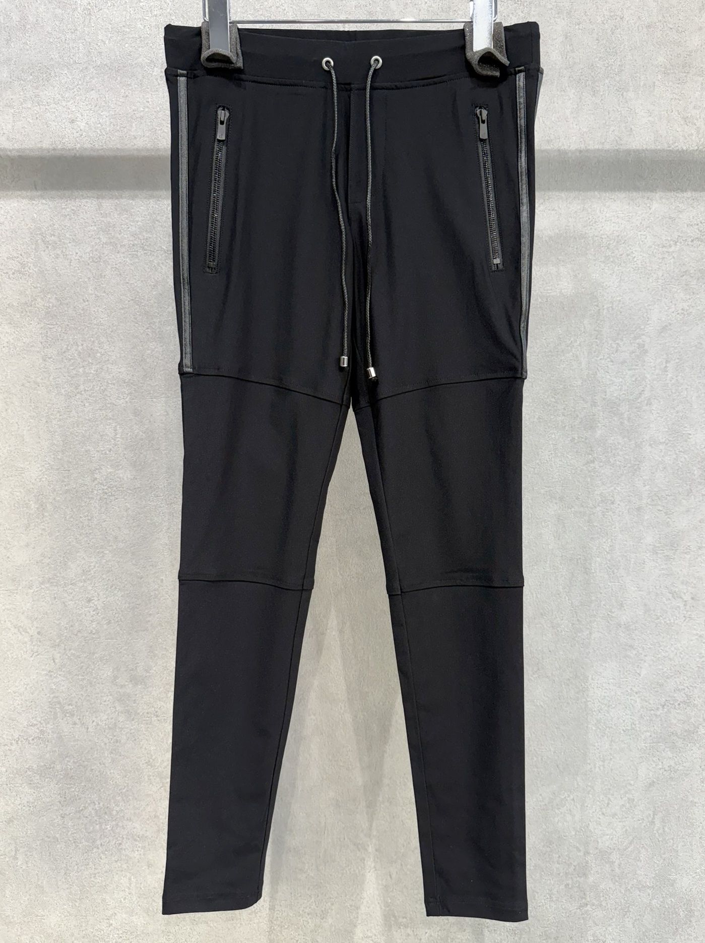 JOHNSON LINE NYLON PT / BASIC-ST-009 / ジョンソンナイロンラインパンツ / ブラック×レザーブラック