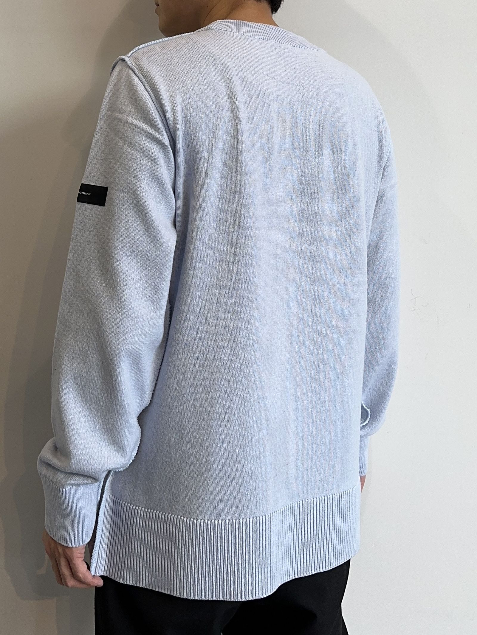 OUT SEAM SWEATER / RC30-K-001 / アウトシームニット / サックス