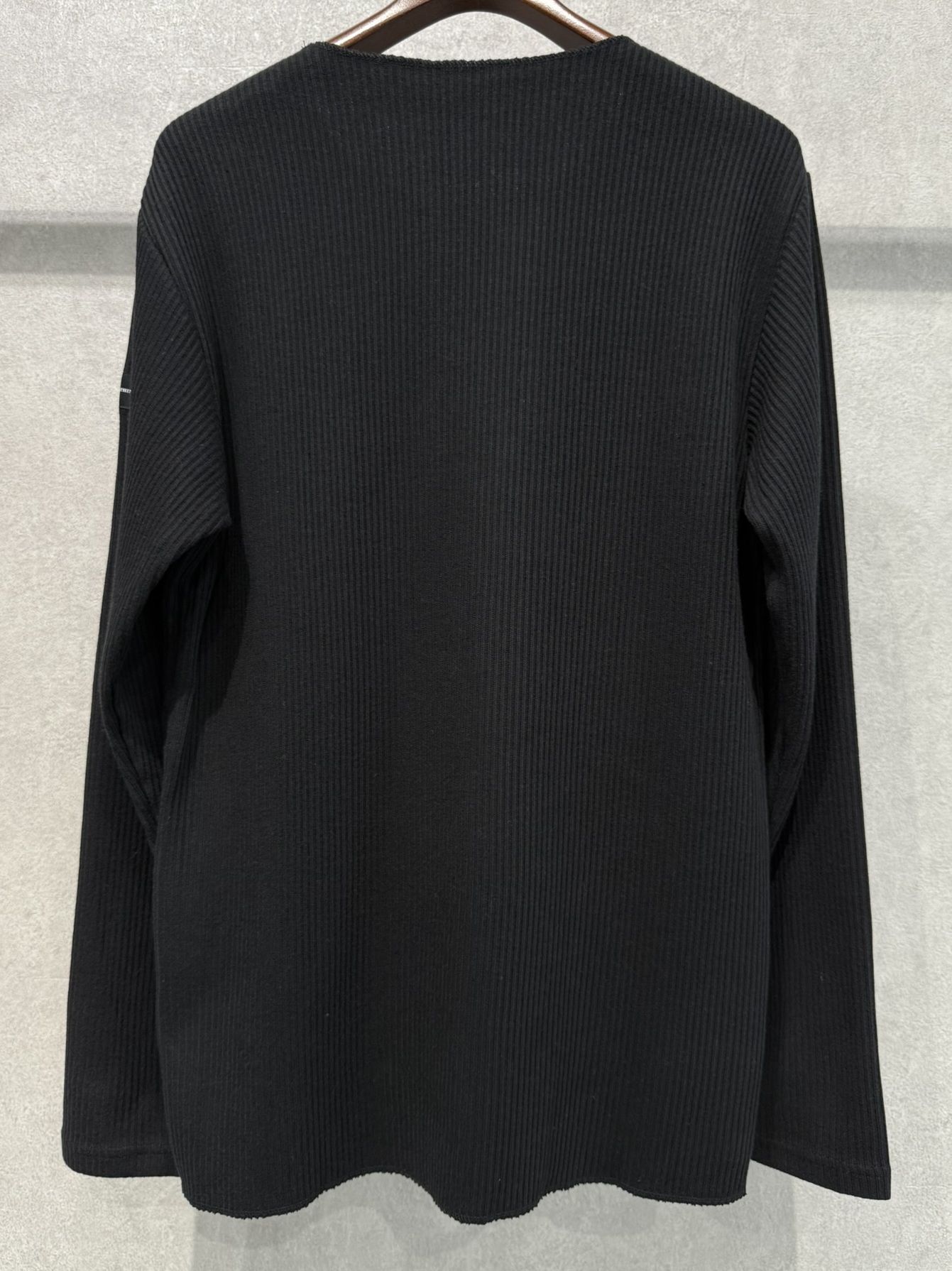 CUTOFF RAIL LONGSLEEVE / RC37-C-001 / レールカットソー / ブラック