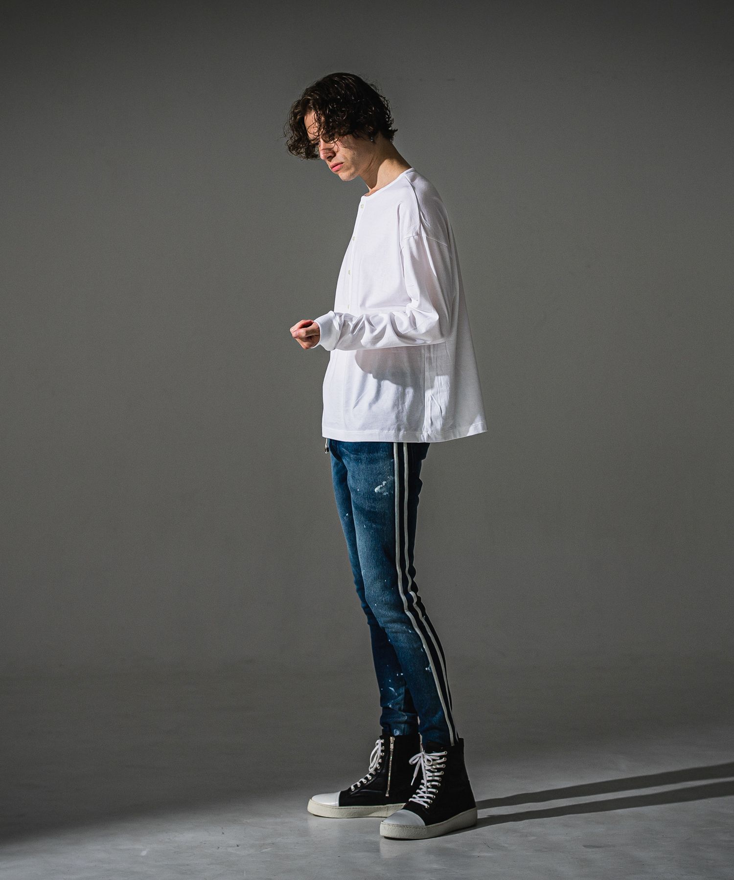 EX DENIM JERSEY BLIND LINE PT / RC41-ST-008D / デニムジャージラインパンツ / ダークインディゴ (9月上旬入荷予定)