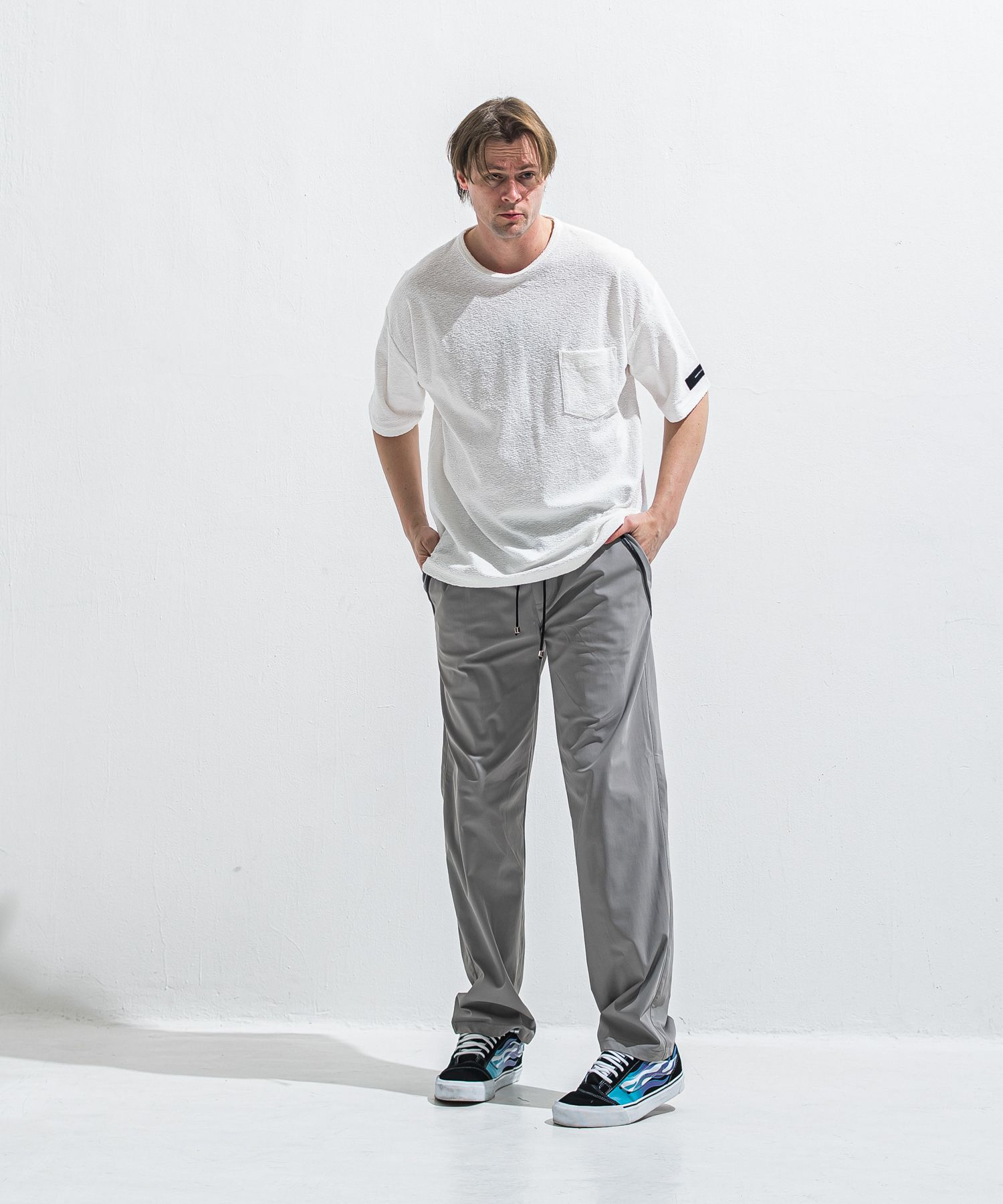 PILE OVER TEE / RC40-T-002 / パイルポケットビッグTシャツ / ホワイト (4月中旬入荷予定)