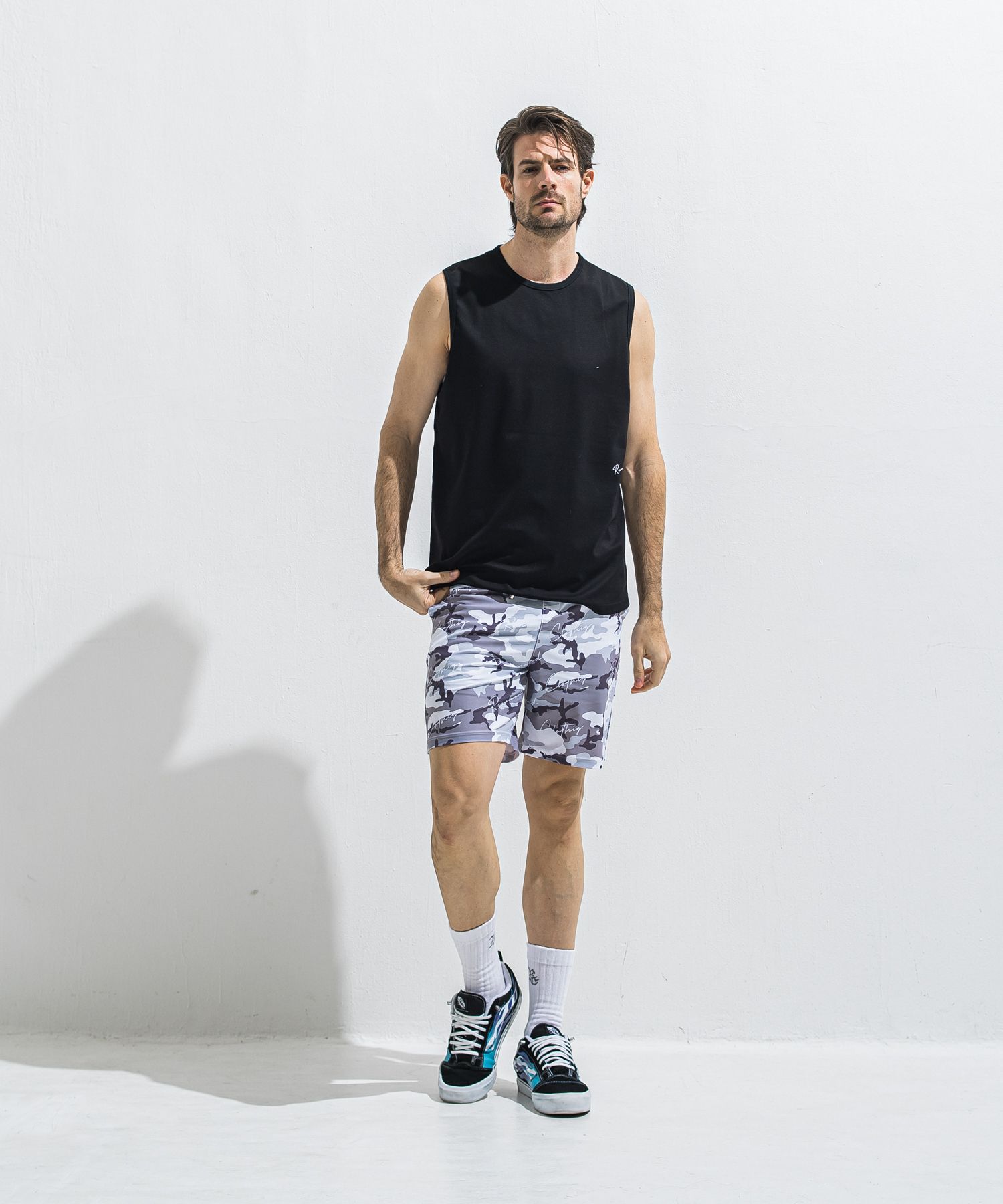 RUSH SHORTS / RC40-HP-002 / ラッシュガードショーツ / カモフラブラック (5月下旬入荷予定)