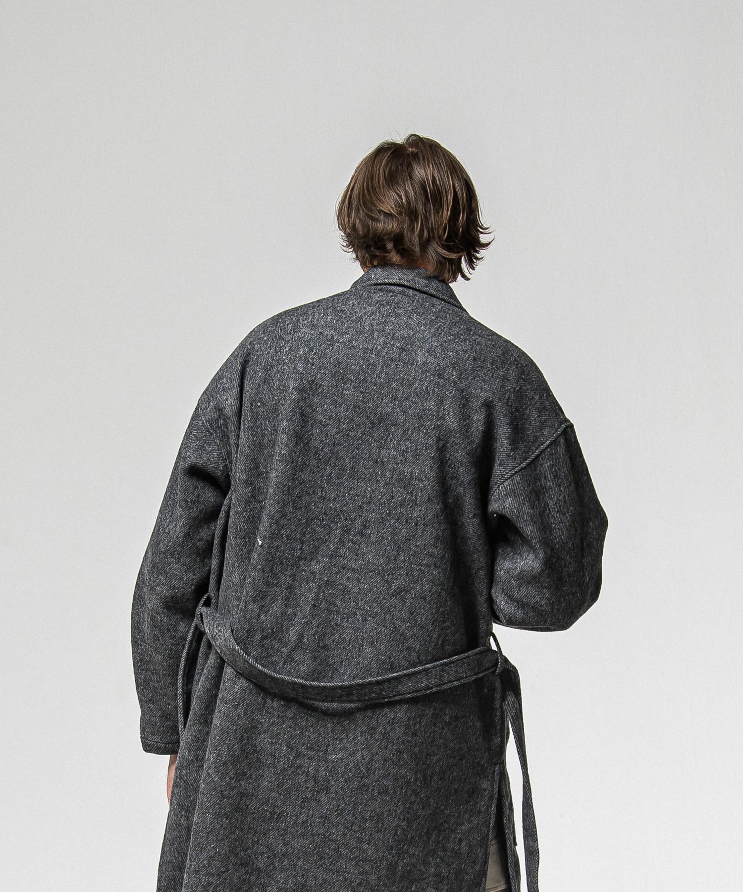 GOWN OVER COAT / RC38-JK-004 / オーバーサイズガウンコート / グレー (11月上旬入荷予定)