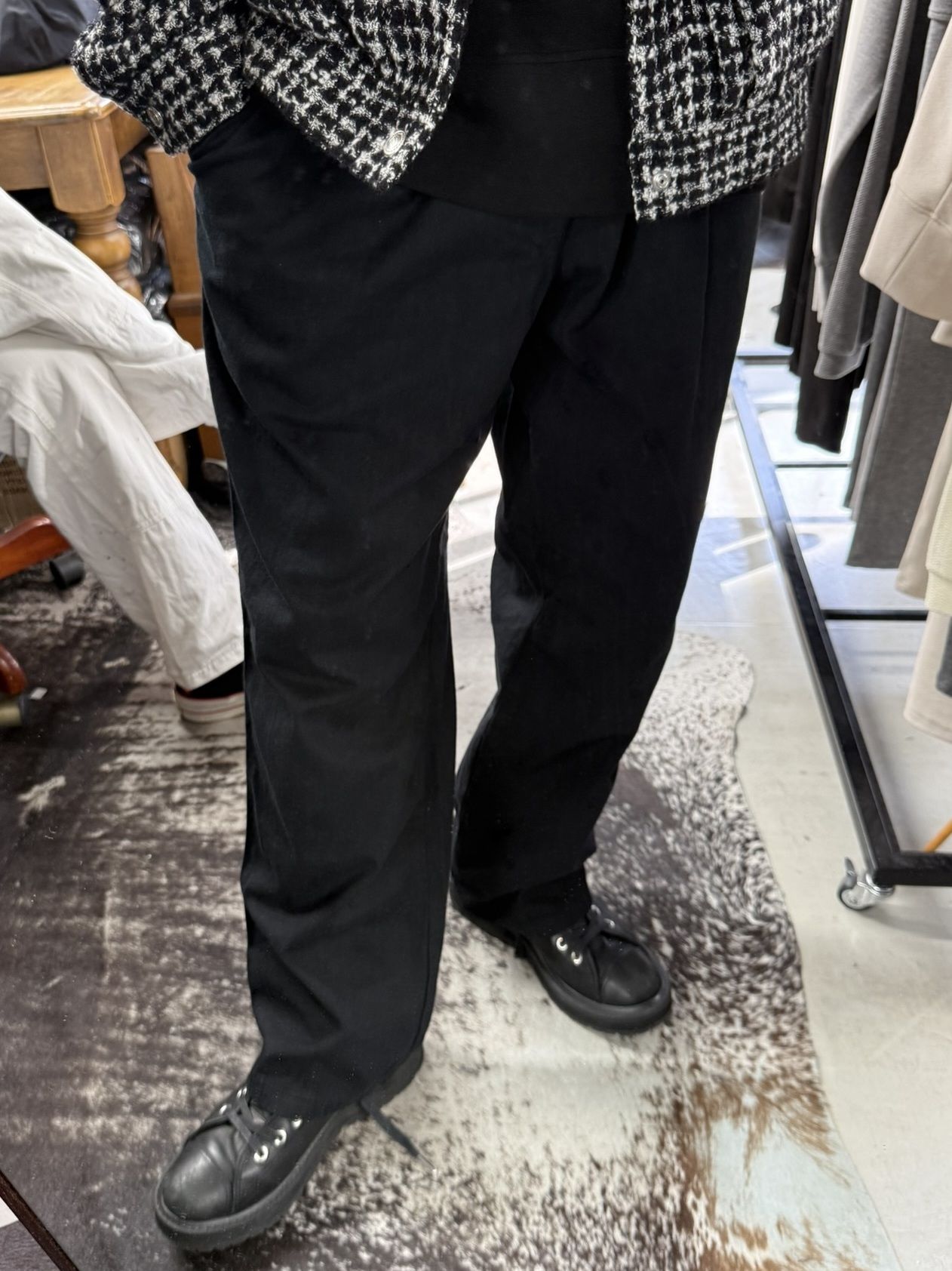 WK PT / RC41-ST-042 / ワンタックワークデニムパンツ / ブラック (8月中旬入荷予定)