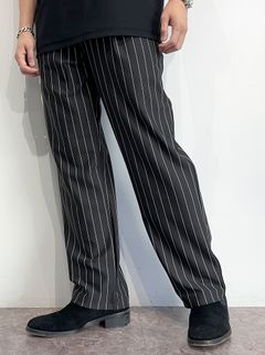 CHRIS EASY WIDE TUCK PANTS / RC35-ST-016WT / ワイドタックパンツ / ブラックストライプ