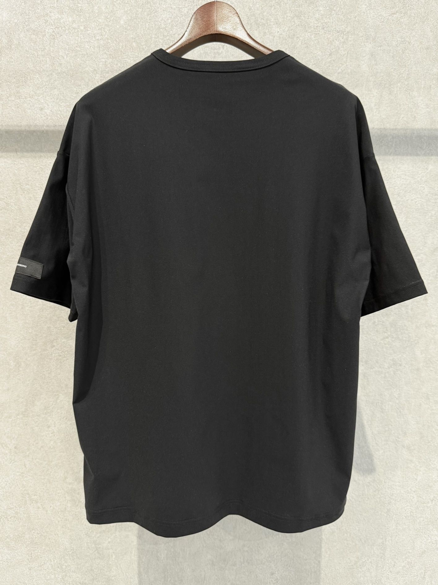 LEATHER POCKET OVER NYLON T / RC39-T-005 / レザーポケットナイロンビッグTシャツ / ブラック