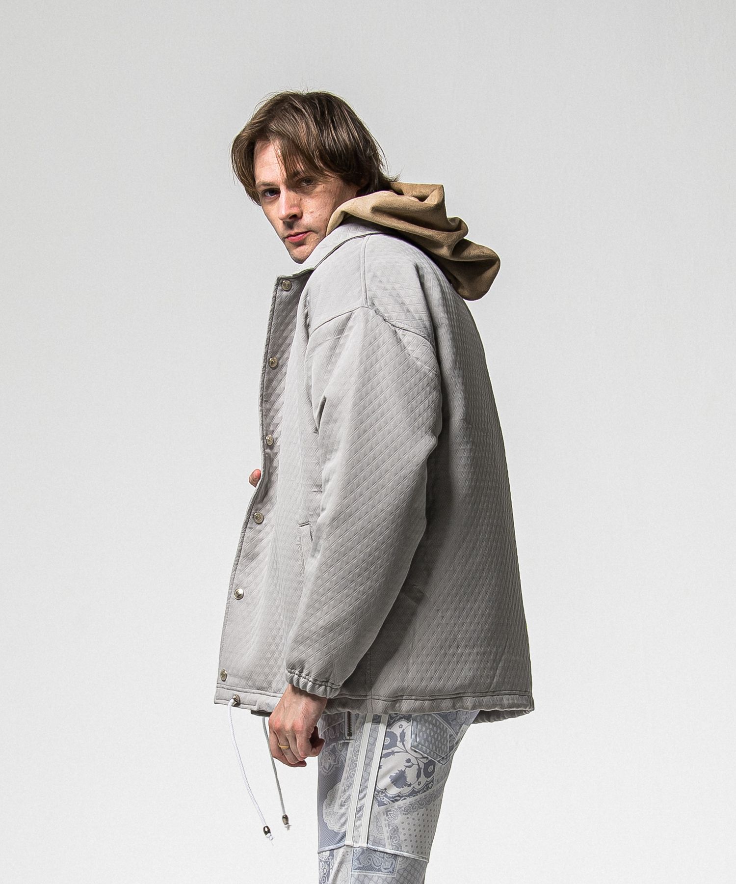 FUR COACH JK / RC38-JK-005 / キルティングファーコーチジャケット / グレー (11月中旬入荷予定)