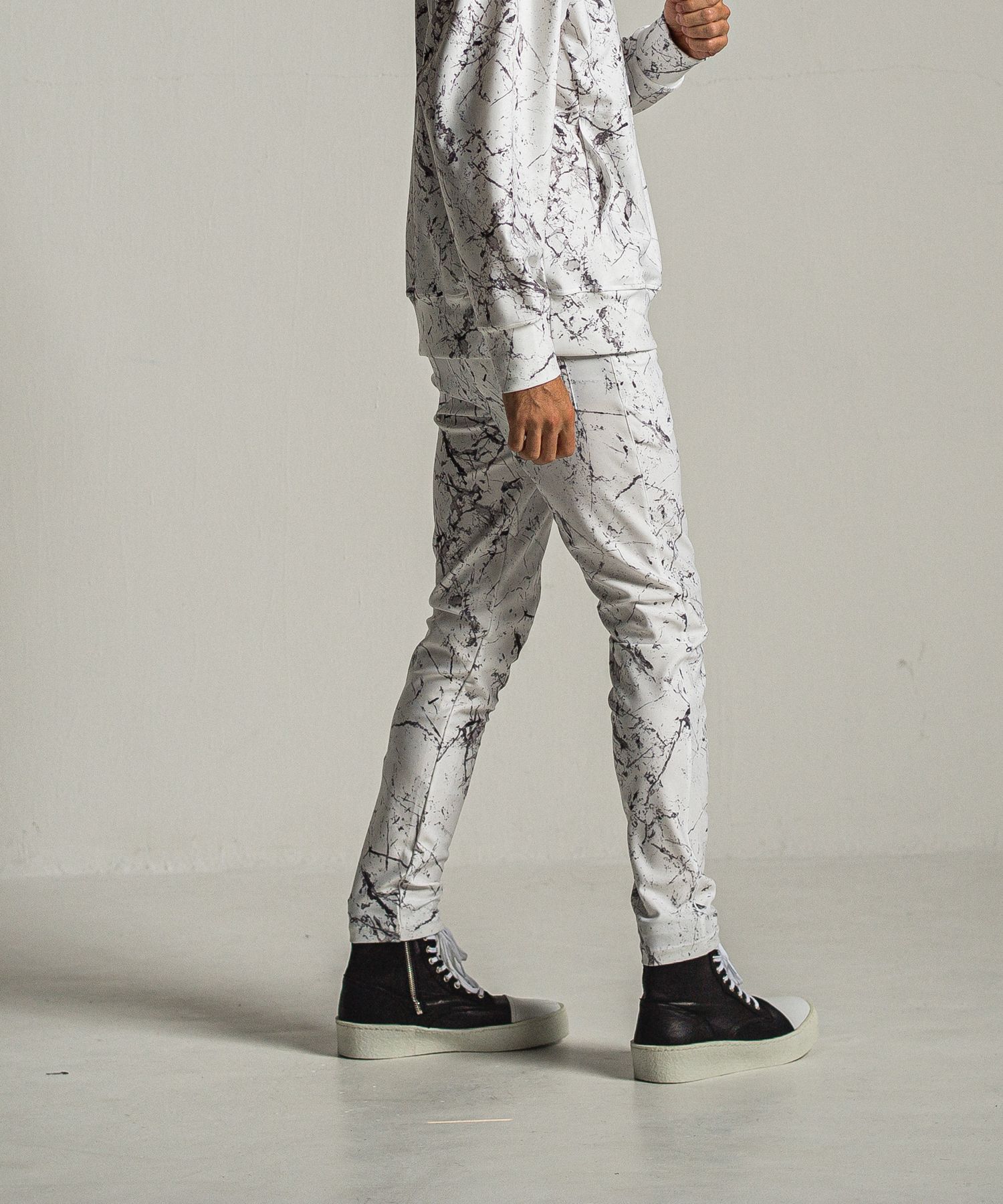 CHRIS EASY PANTS / RC34-ST-016 / ペイント柄イーシーパンツ / グレー