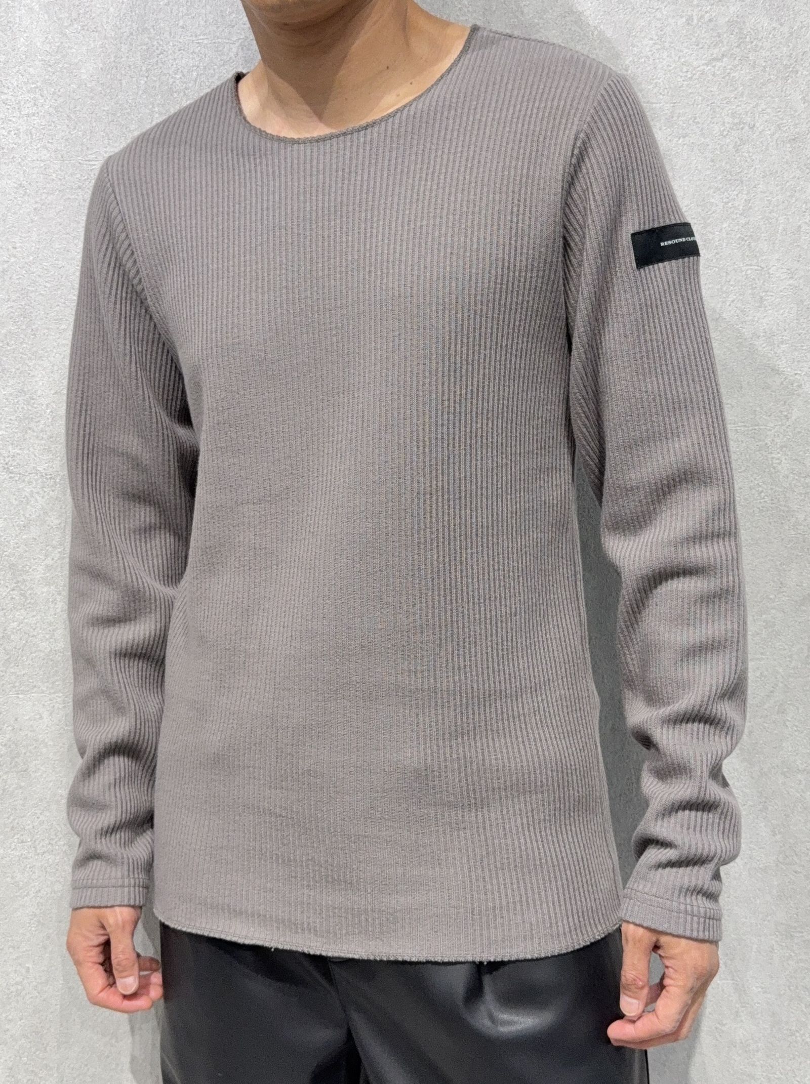 CUTOFF RAIL LONGSLEEVE / RC37-C-001 / レールカットソー / グレー