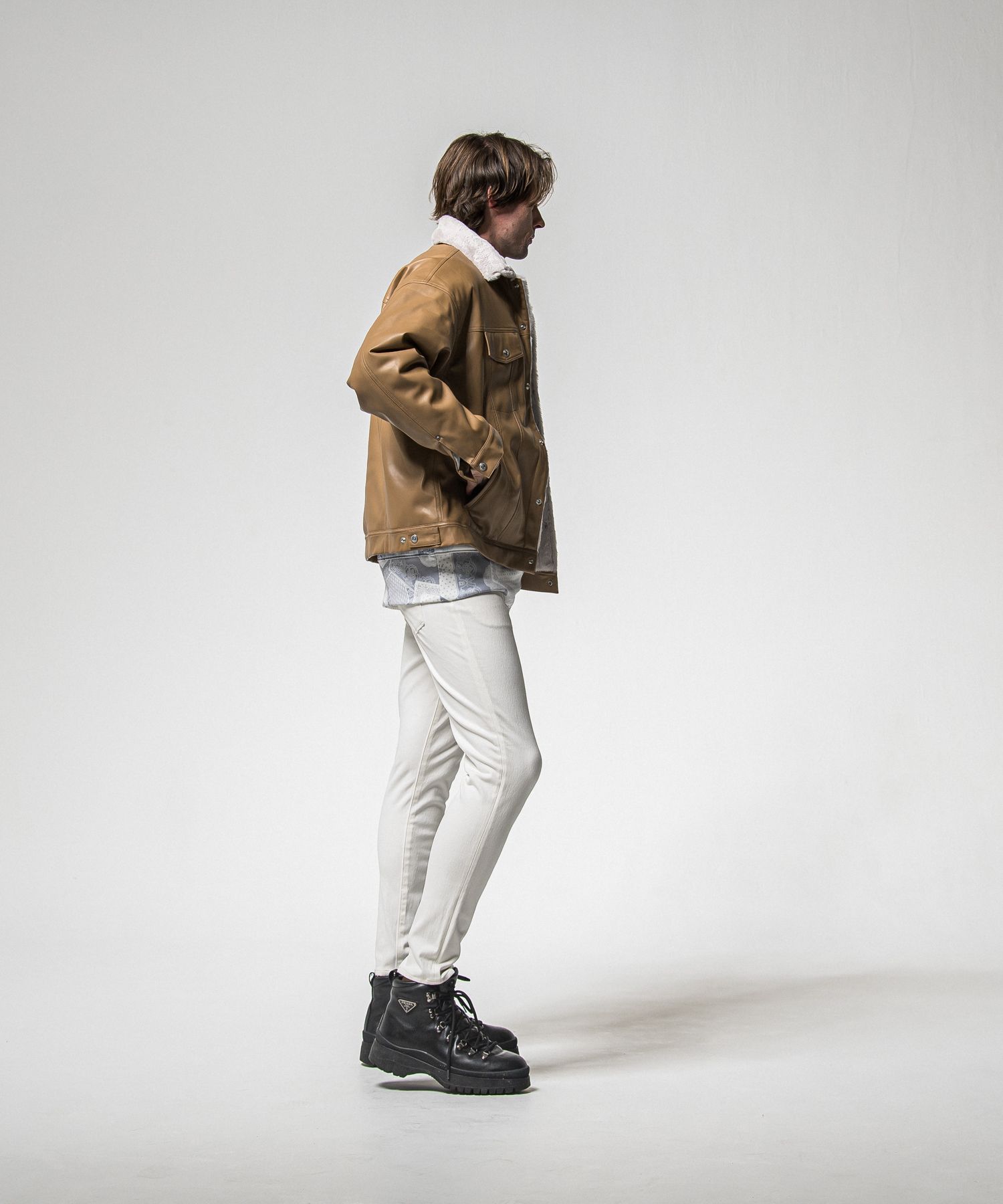 MICK DENIM JERSEY / BASIC-ST-020 / デニムジャージテーパードパンツ / ホワイト (12月上旬入荷予定)