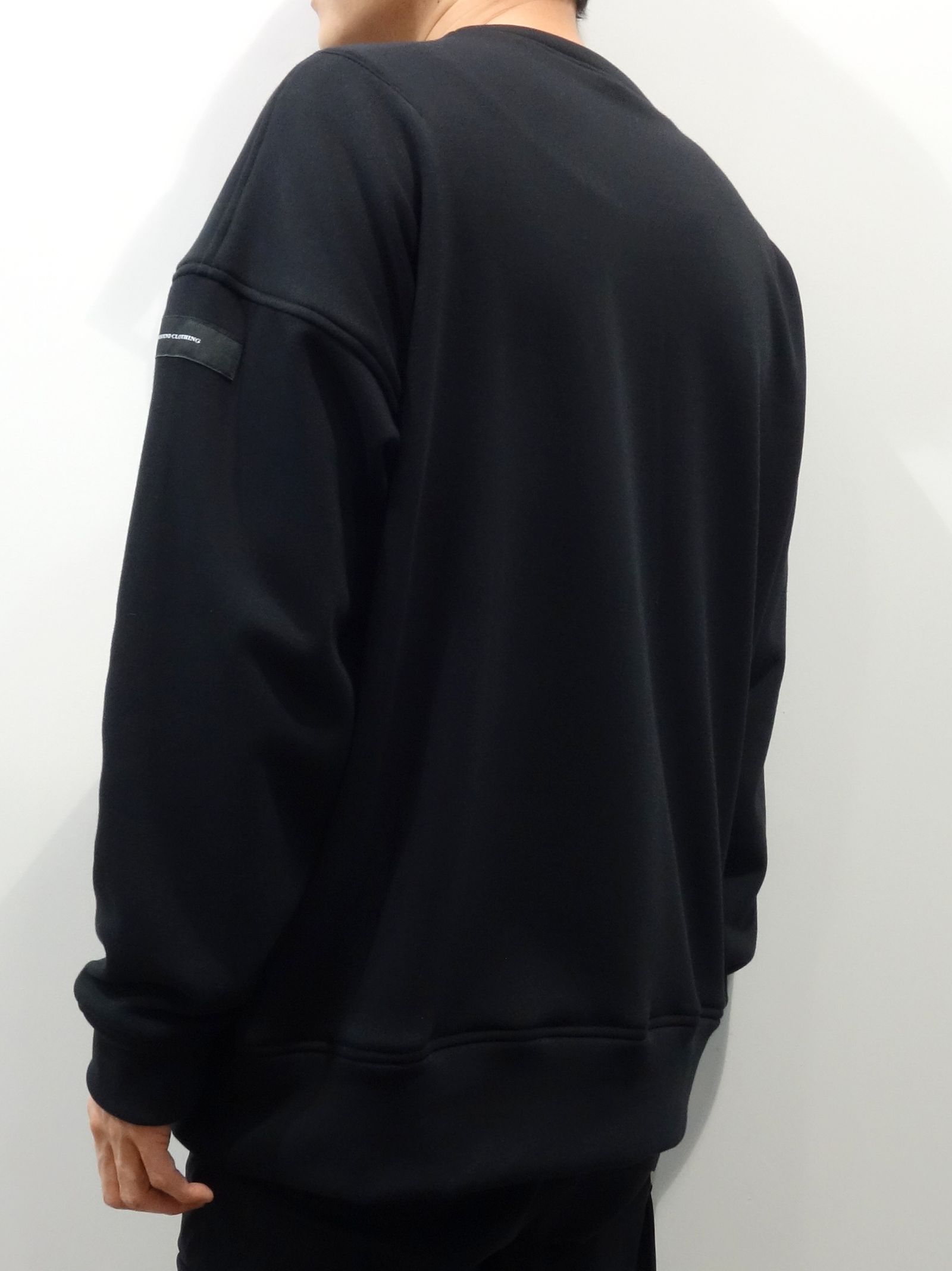 BBROGO VELOURS FLEECE DROP TRAINER / RC26-C-006 / 裏起毛BBロゴトレーナー / ブラック