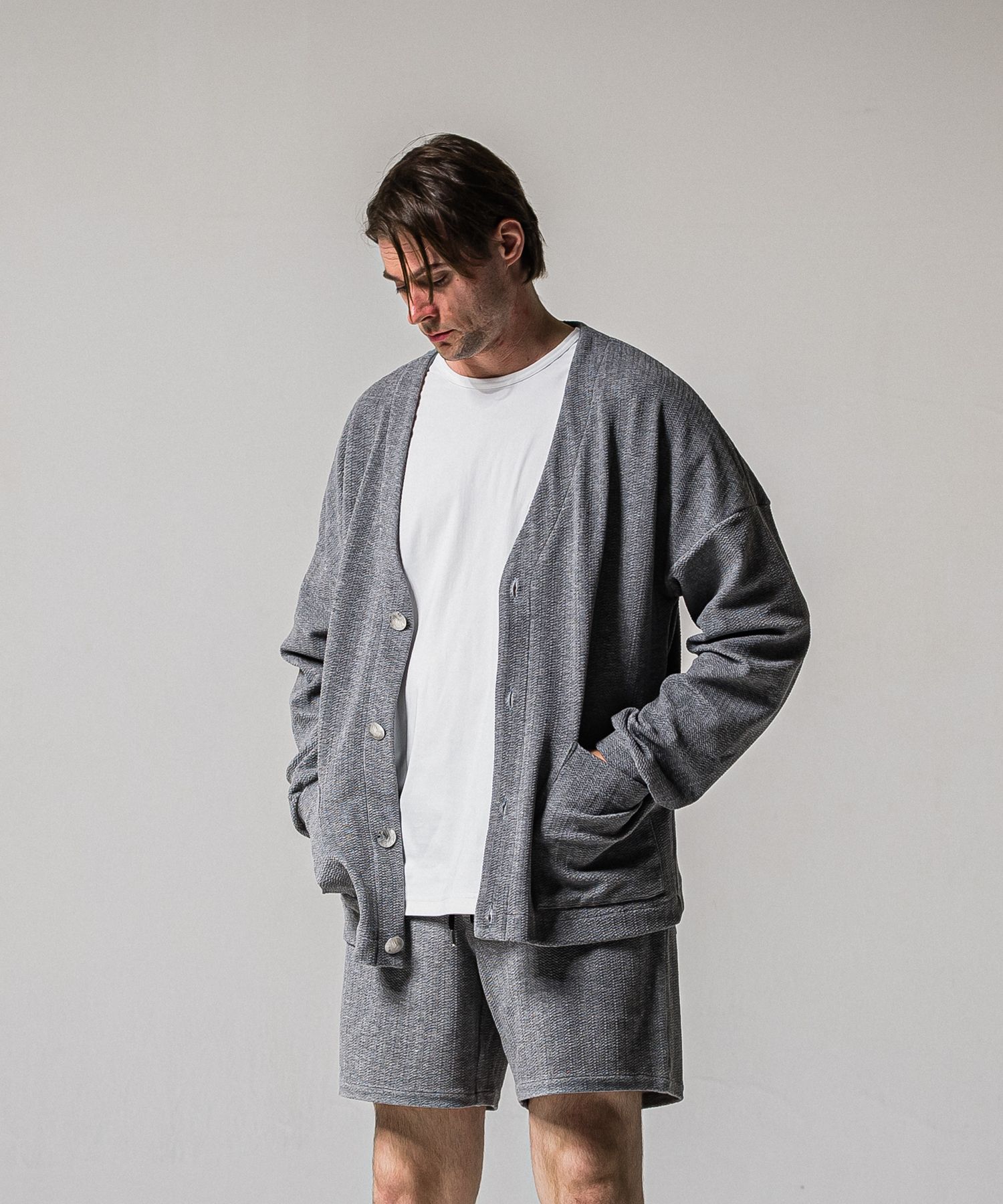 BLISTER KNIT C/D / RC39-C-005 / ブリスターニットカーディガン / グレー (1月下旬入荷予定)