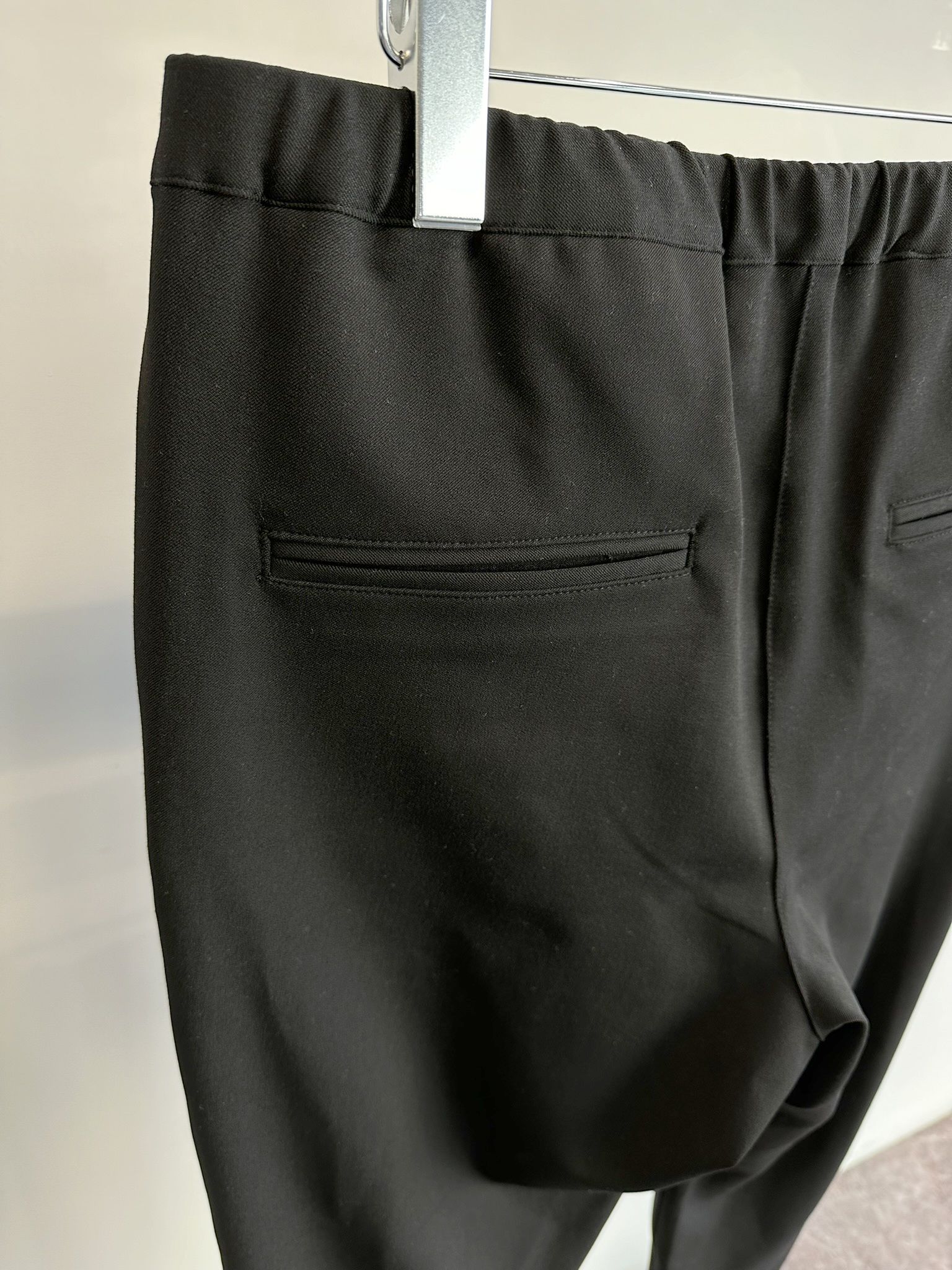 PAT WIDE EASY PANTS / RC31-ST-036 / ベルト付きテーパードワイドパンツ / ブラック
