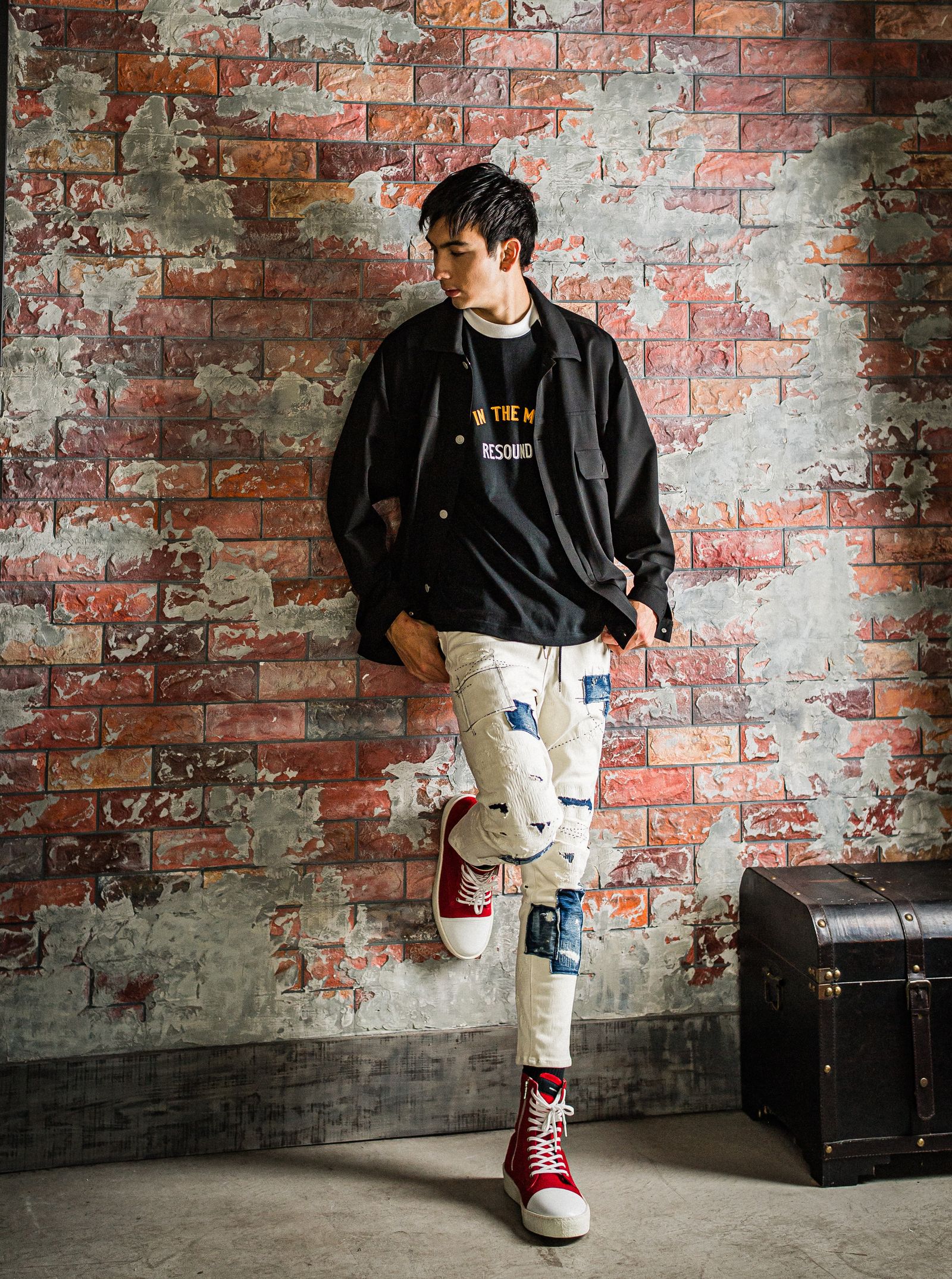 RESOUND CLOTHING - MICK DENIM JERSEY / BASIC-ST-020 / デニム